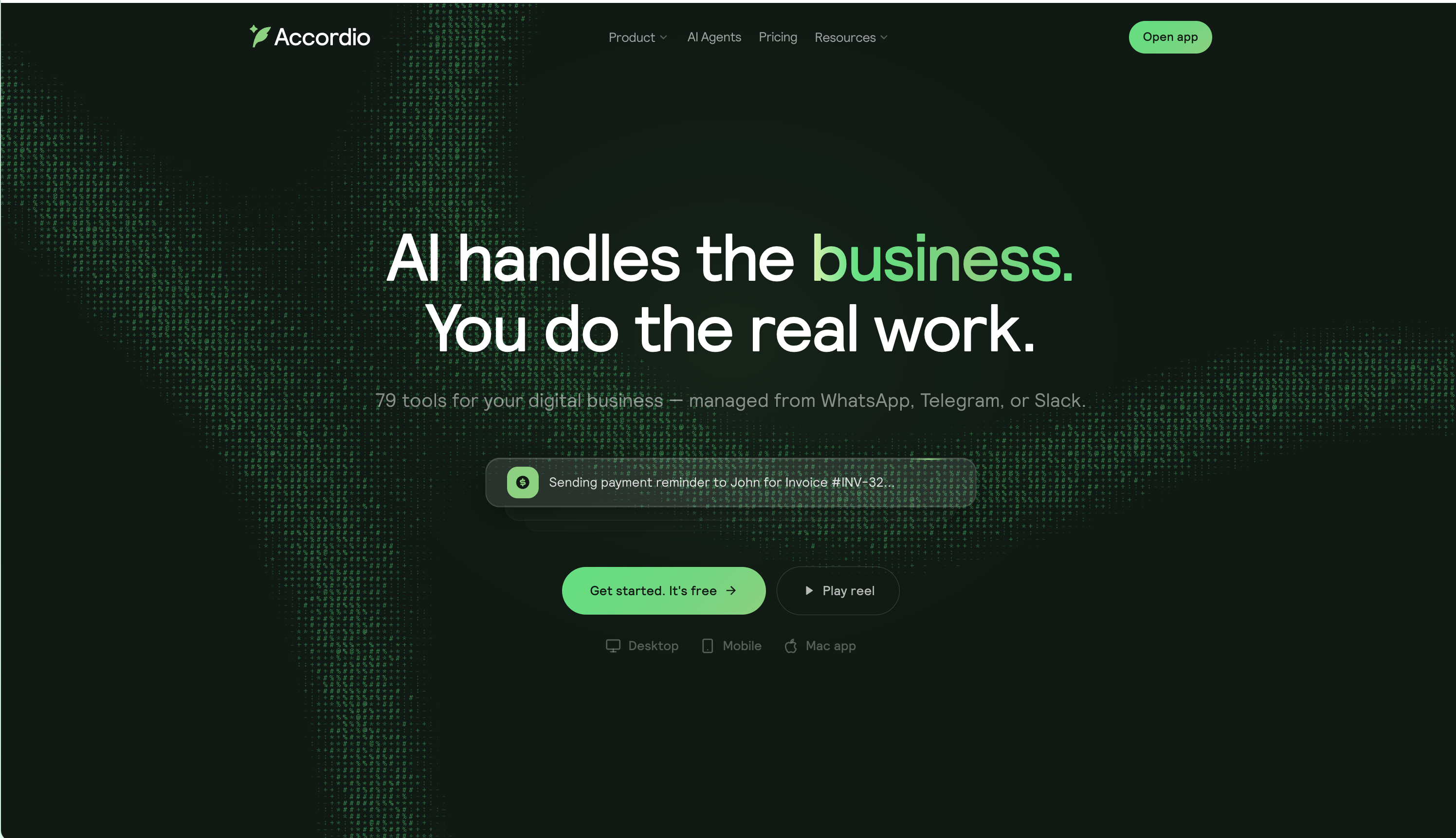 Screenshot 1 of Accordio AI