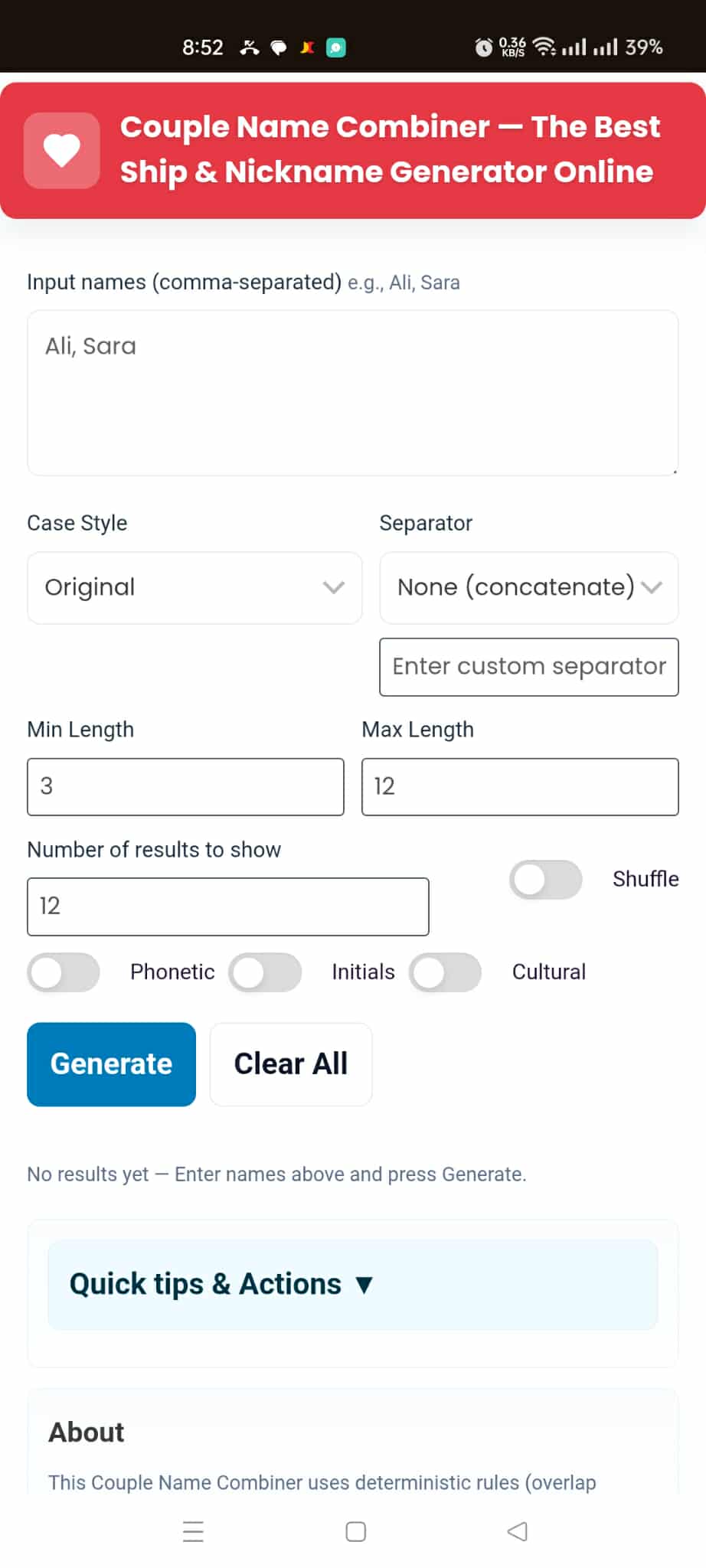 Screenshot 6 of Name Combiner