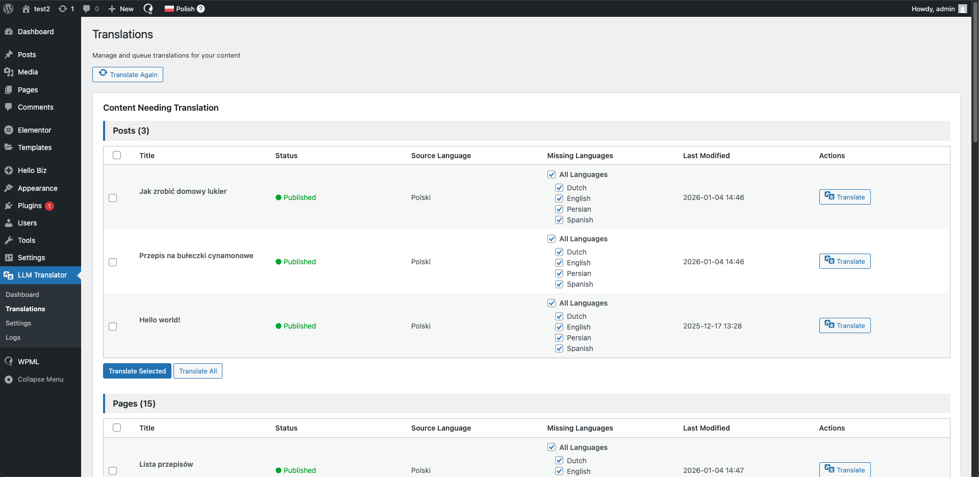 Screenshot 2 of LLM Automatic Translation
