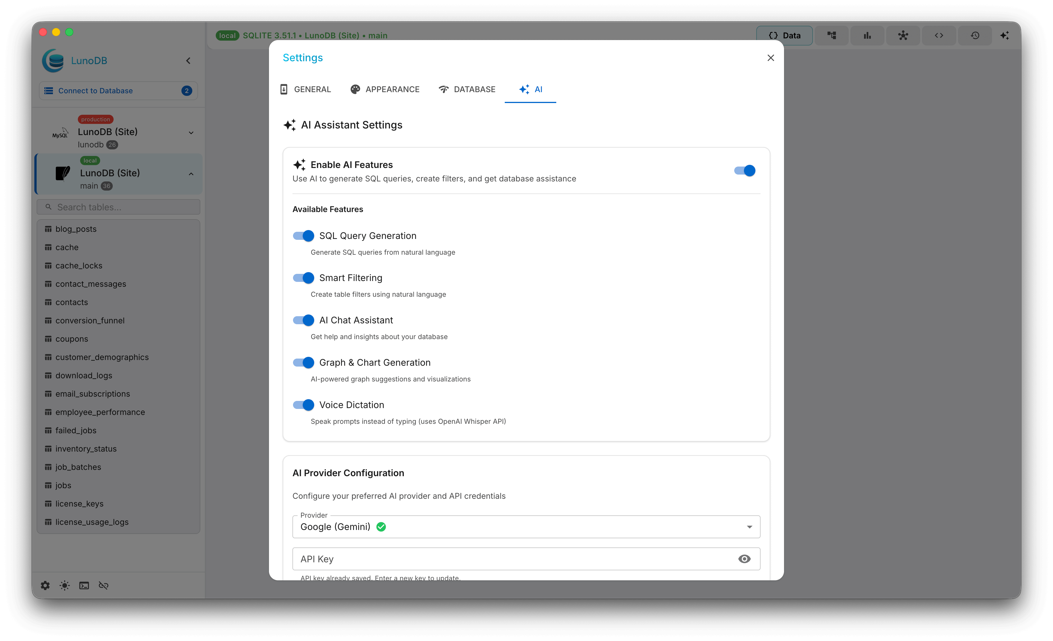 Screenshot 10 of LunoDB - Modern Database Software