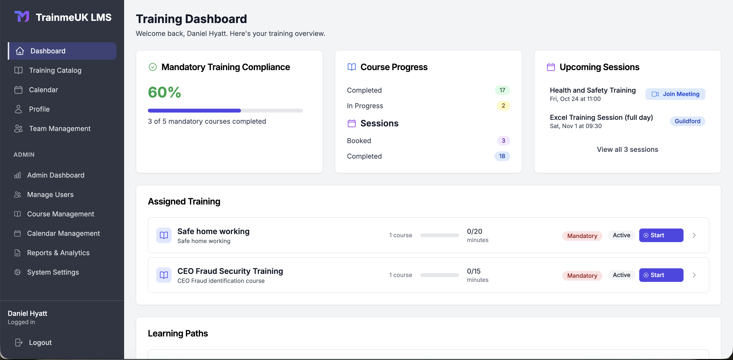 Screenshot 1 of TrainMe UK