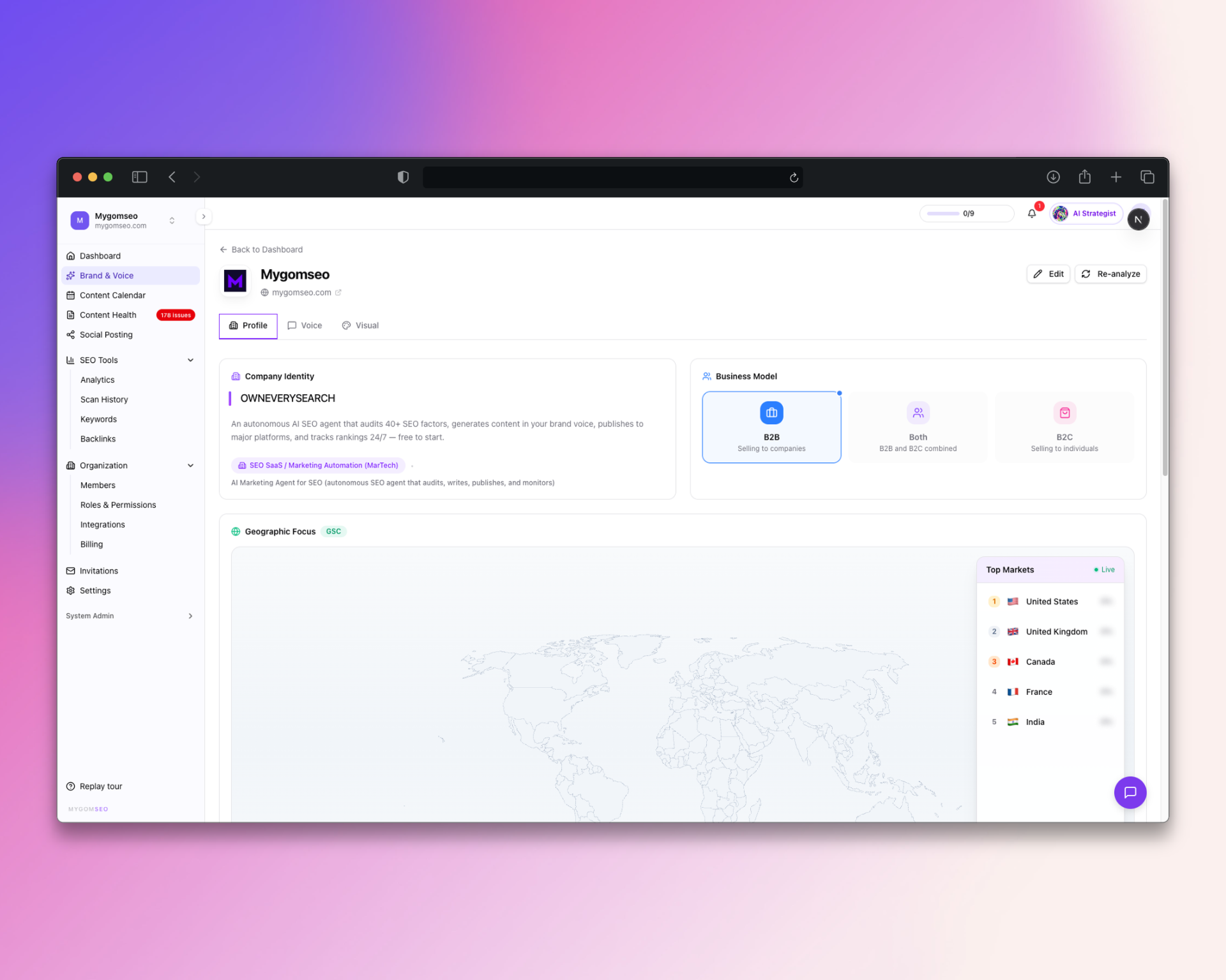 Screenshot 3 of Mygom SEO