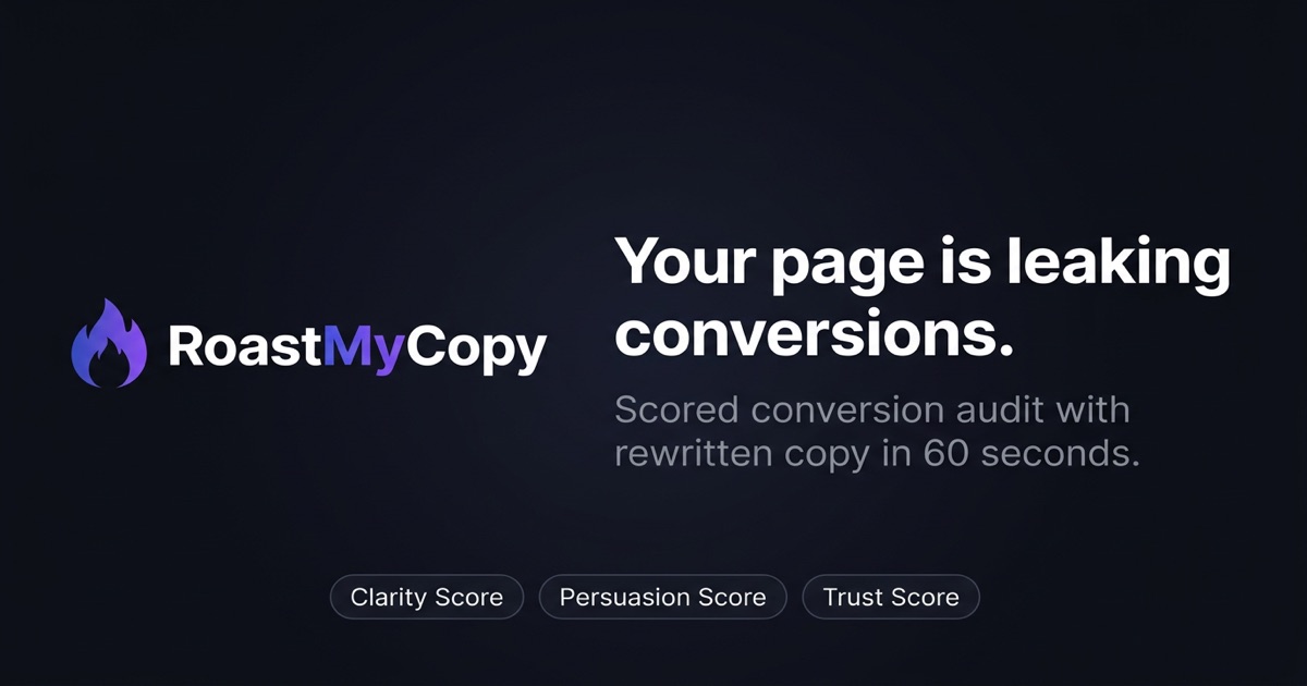 Screenshot 1 of RoastMyCopy