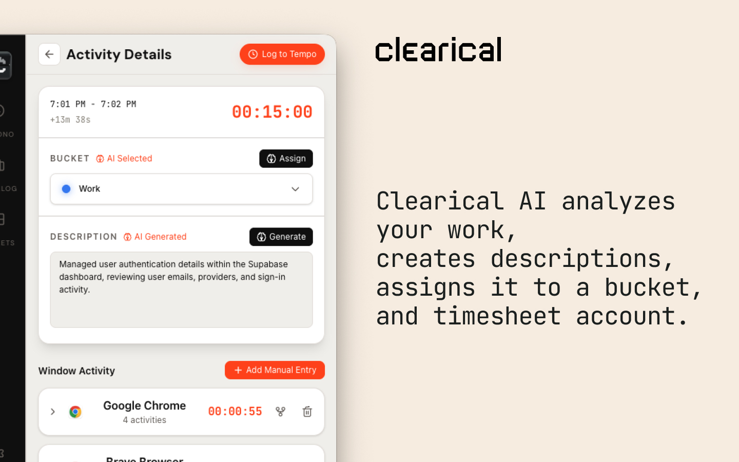 Screenshot 3 of Clearical: AI Time Tracking for Mac