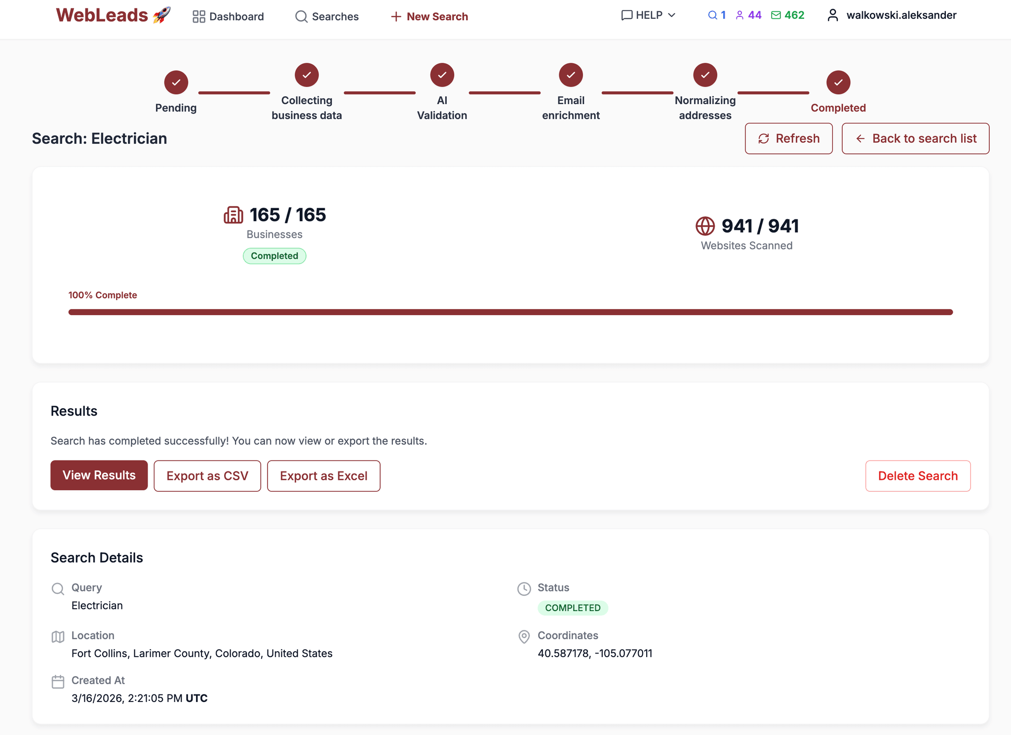 Screenshot 2 of WebLeads