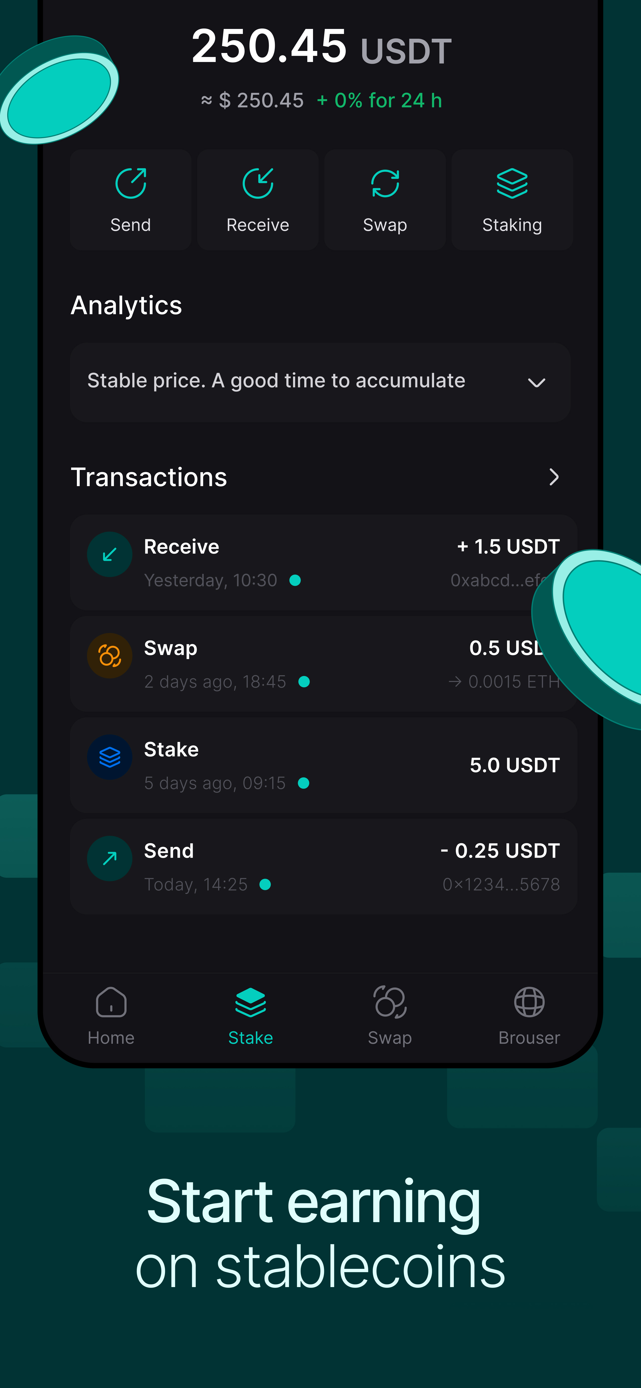 Screenshot 2 of SAI Wallet: Crypto & Staking