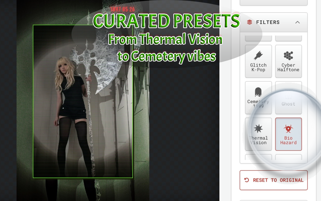 Screenshot 3 of RawVamp: Dark Aesthetic Photo Editor Y2K
