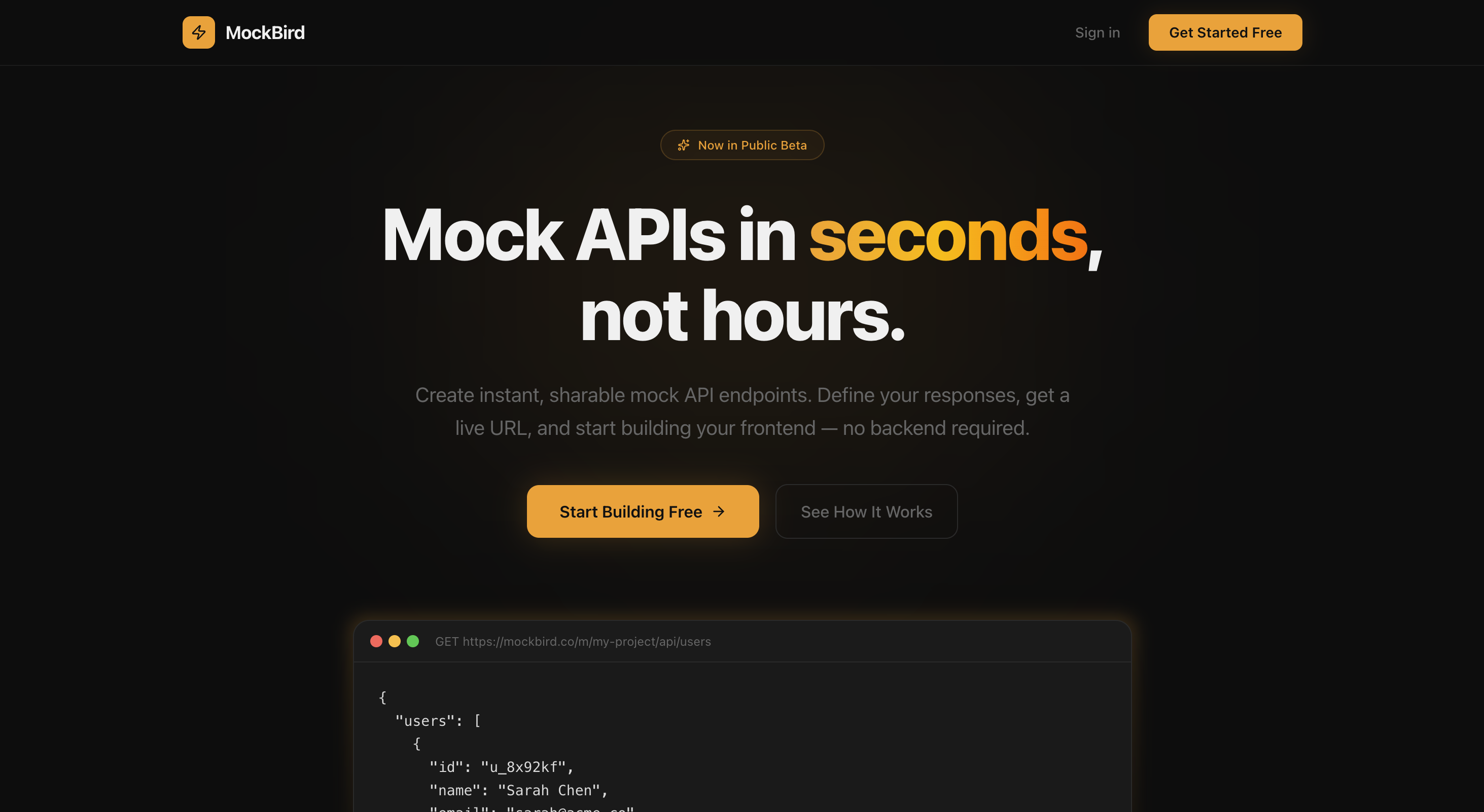Screenshot 1 of MockBird