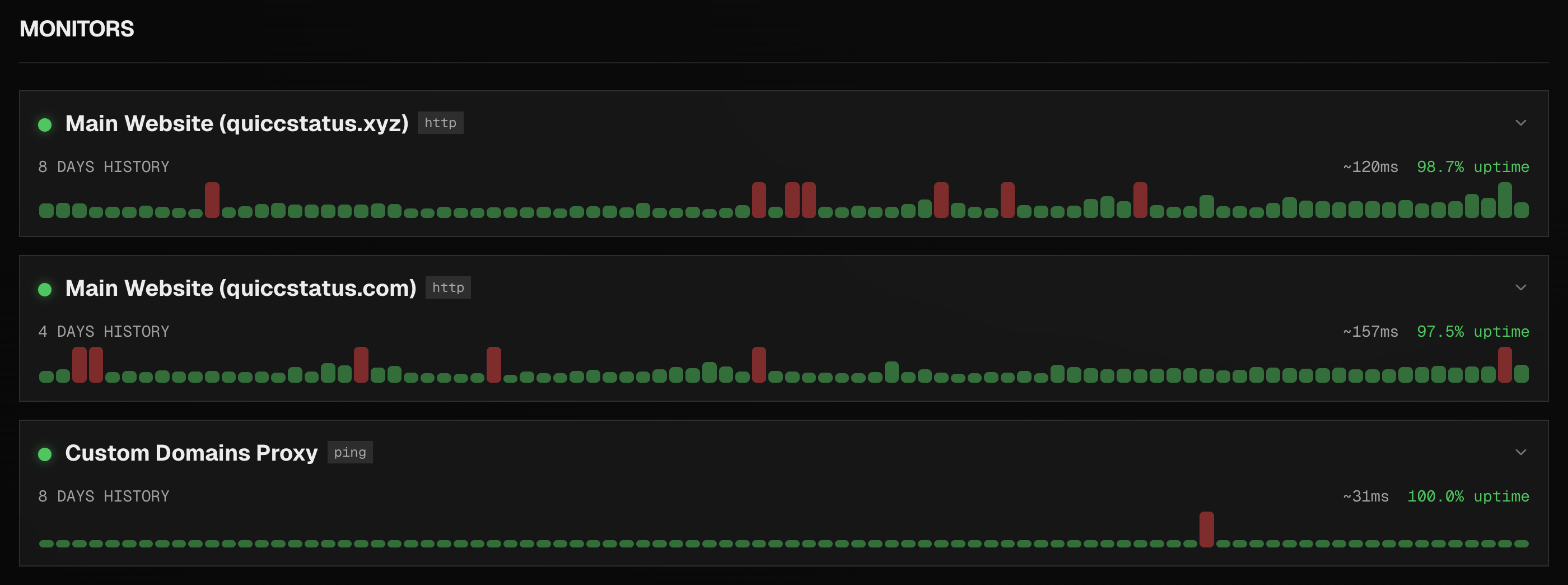 Screenshot 3 of QUICCSTATUS