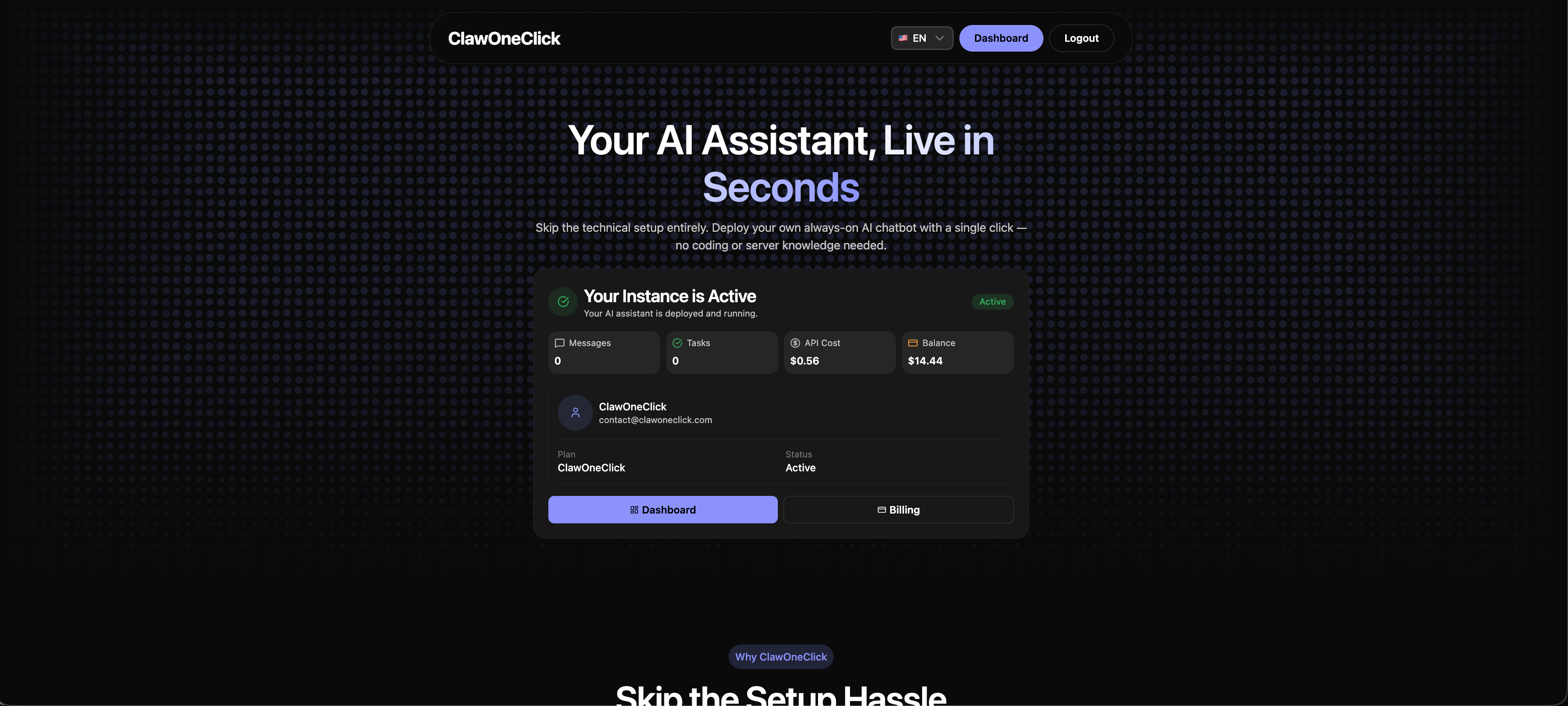 Screenshot 2 of ClawOneClick