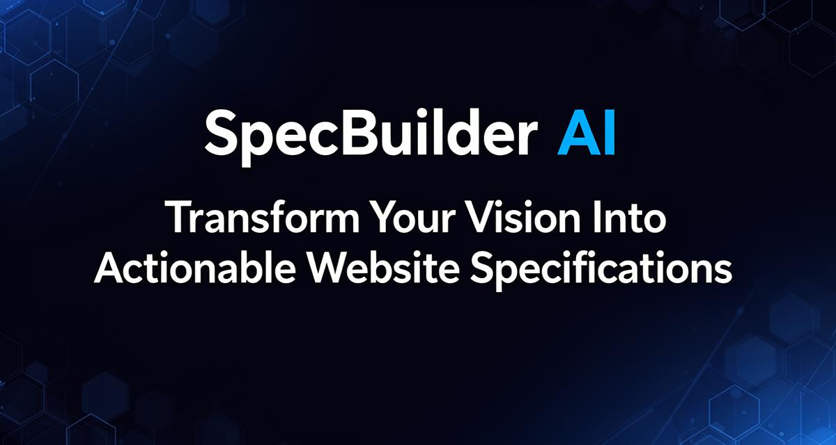 Screenshot 1 of SpecBuilder AI