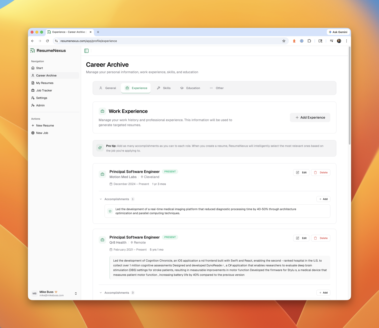 Screenshot 3 of ResumeNexus