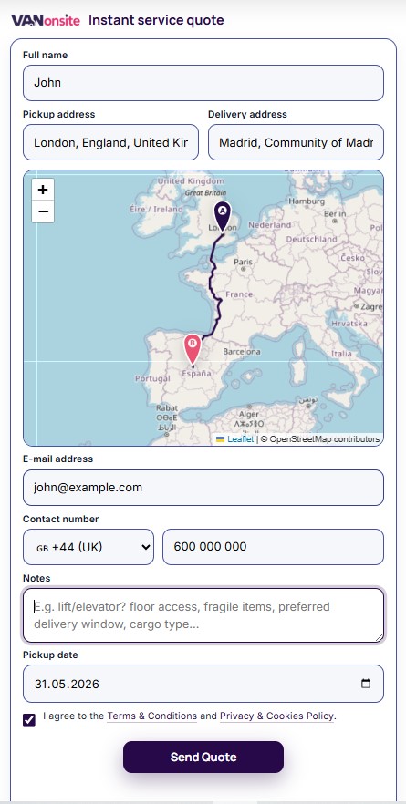 Screenshot 1 of VANonsite