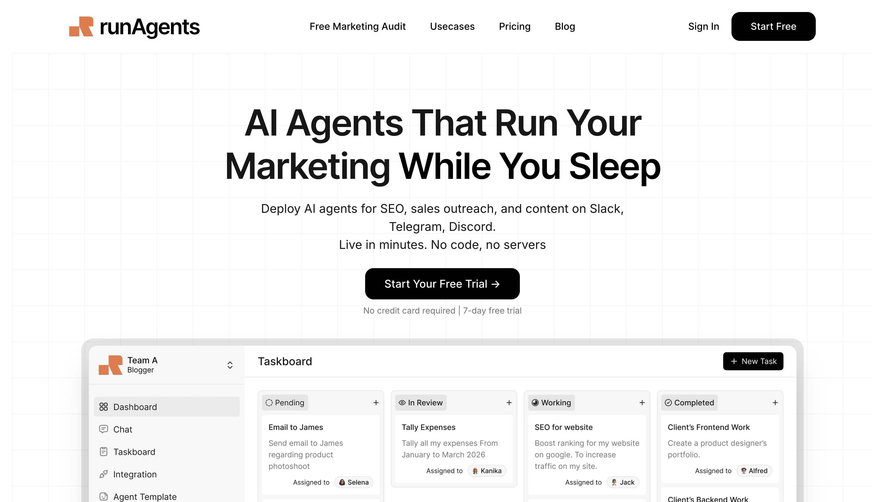 Screenshot 1 of Runagents.co