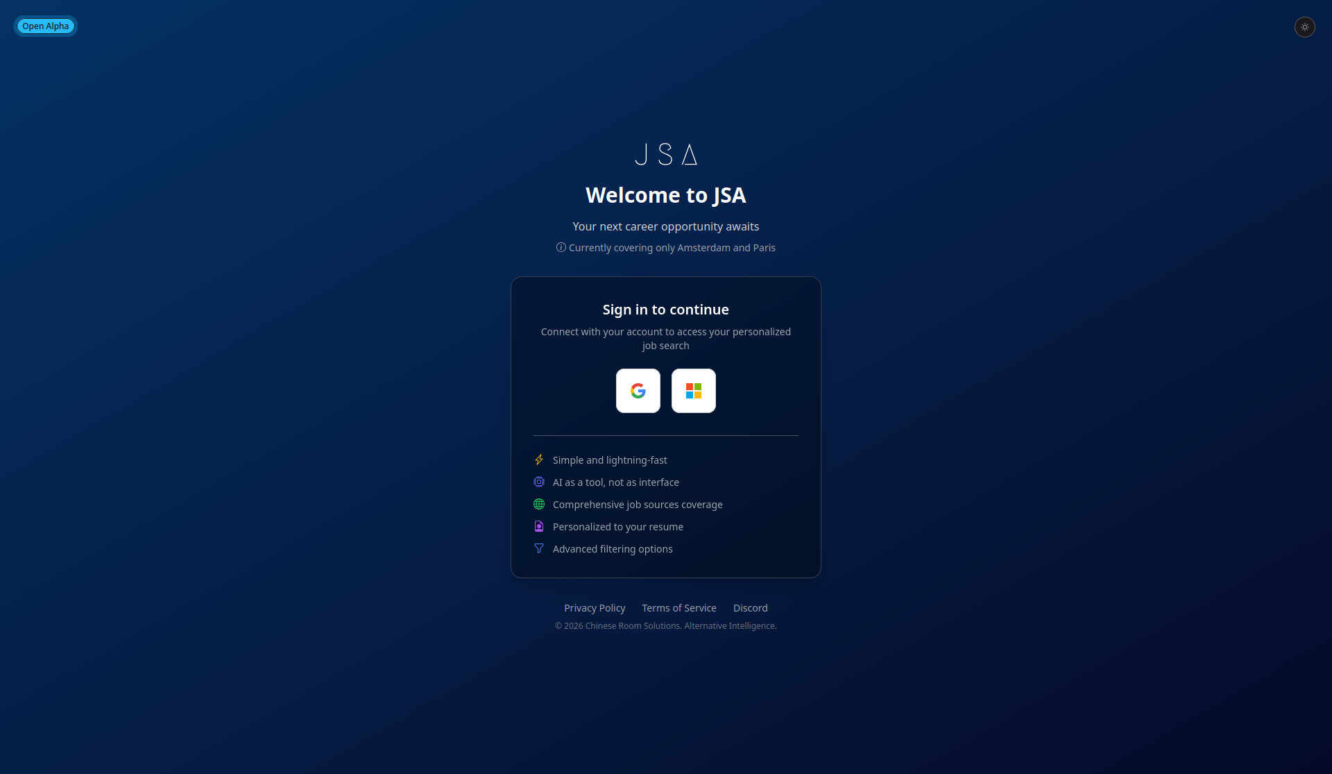 Screenshot 1 of Job Search Assistant