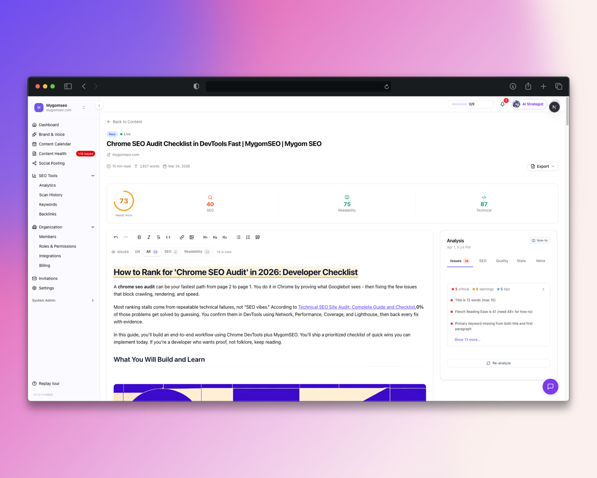 Screenshot 7 of Mygom SEO