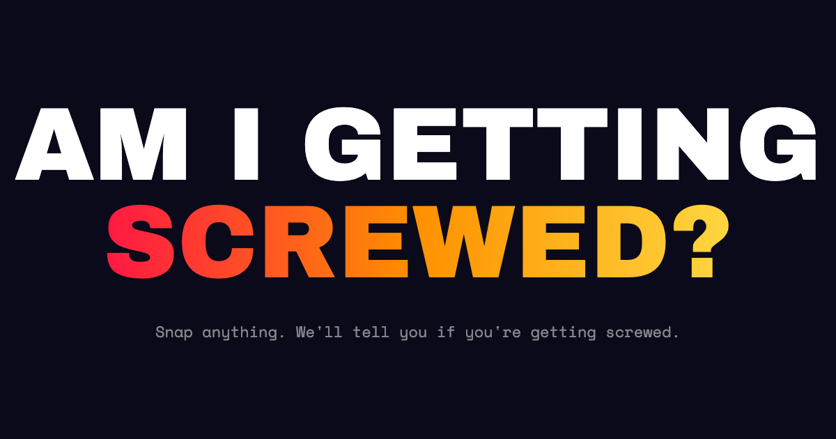 Screenshot 1 of Am I Getting Screwed?