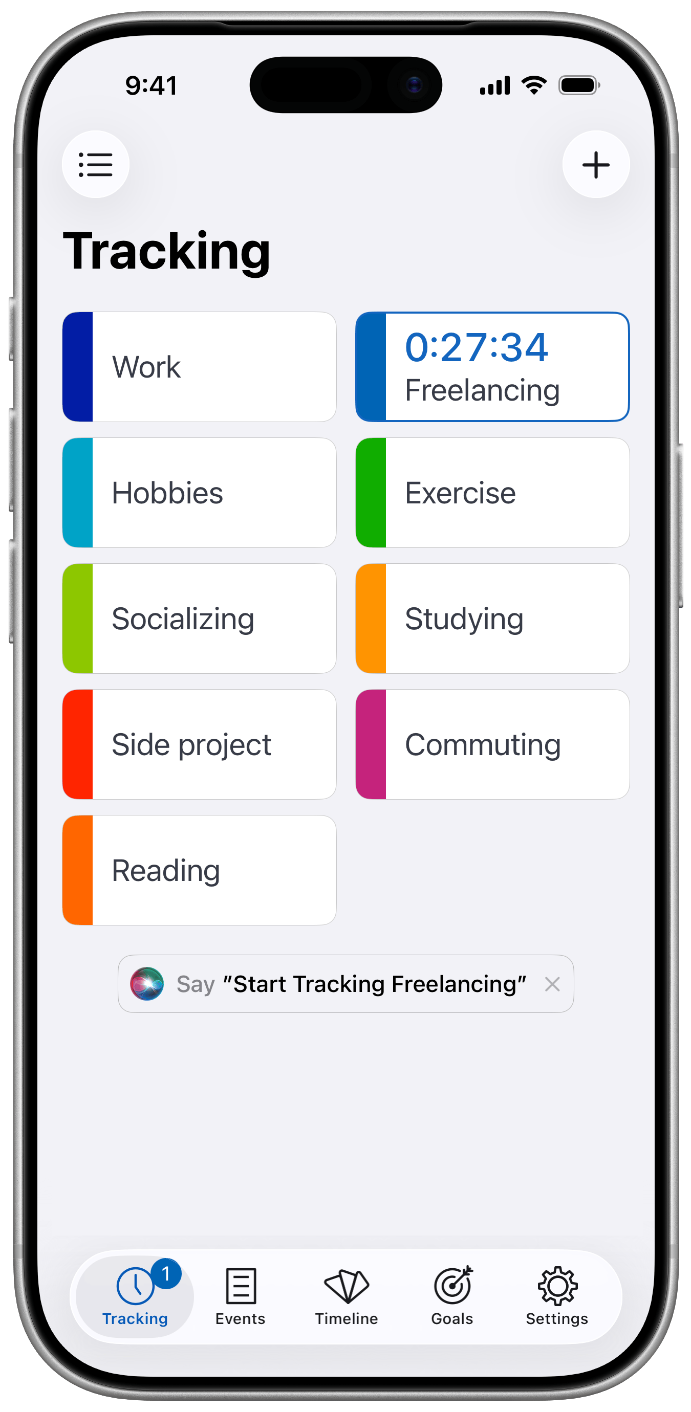 Screenshot 1 of Timelines Time Tracking