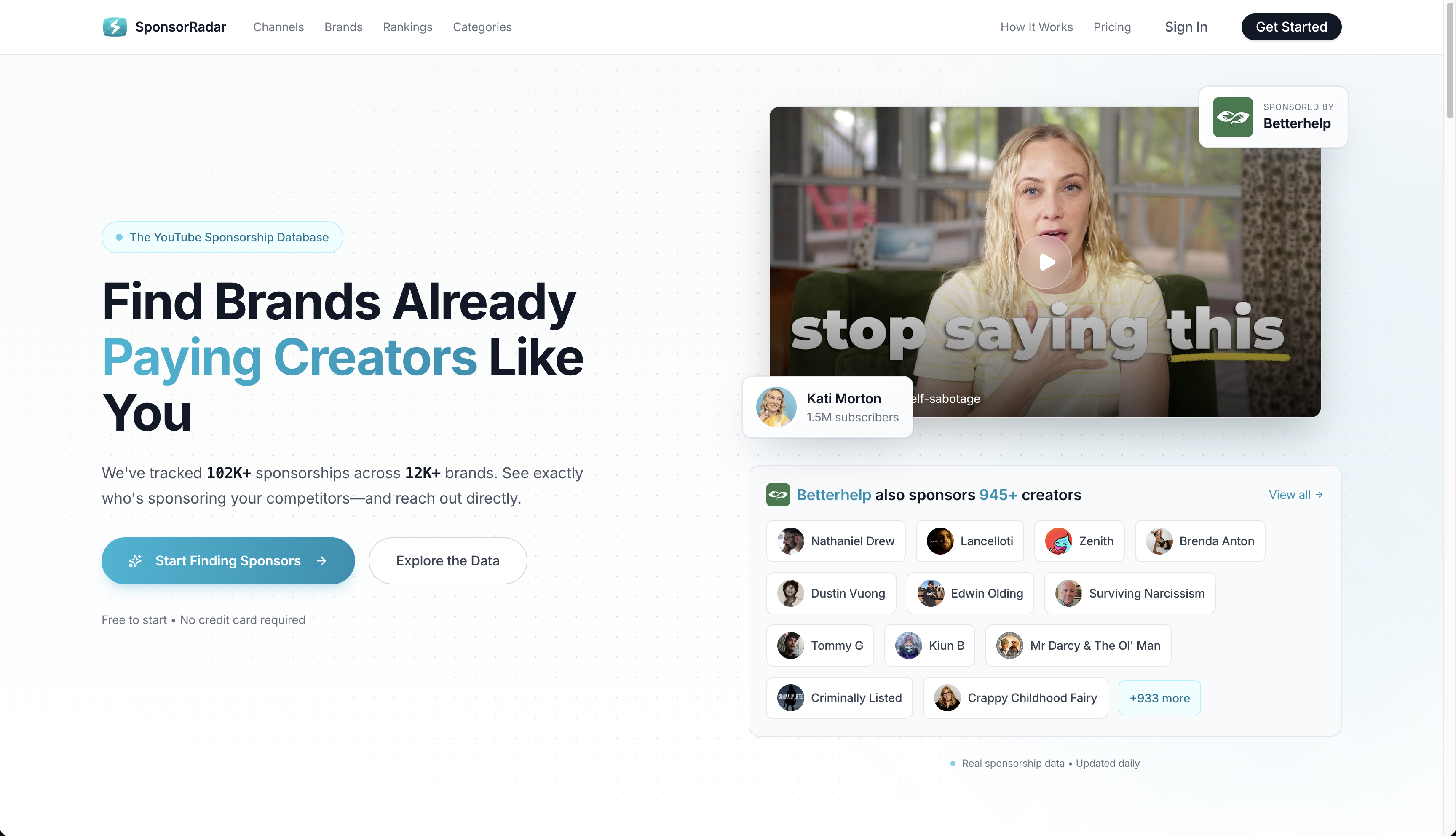 Screenshot 1 of SponsorRadar