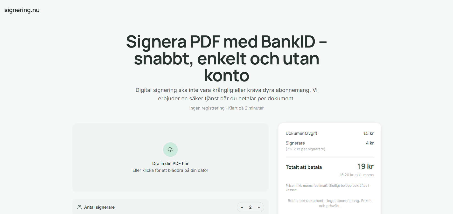 Screenshot 1 of signering.nu