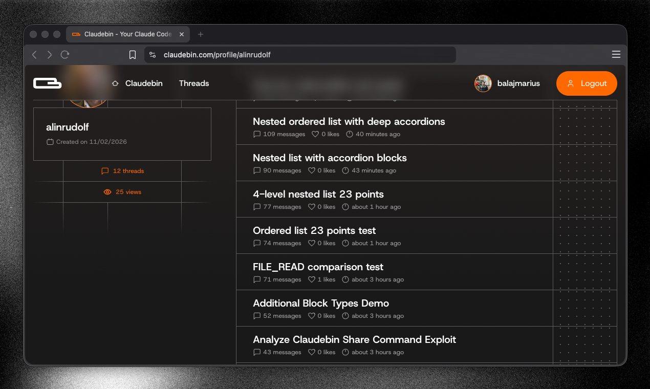 Screenshot 4 of Claudebin