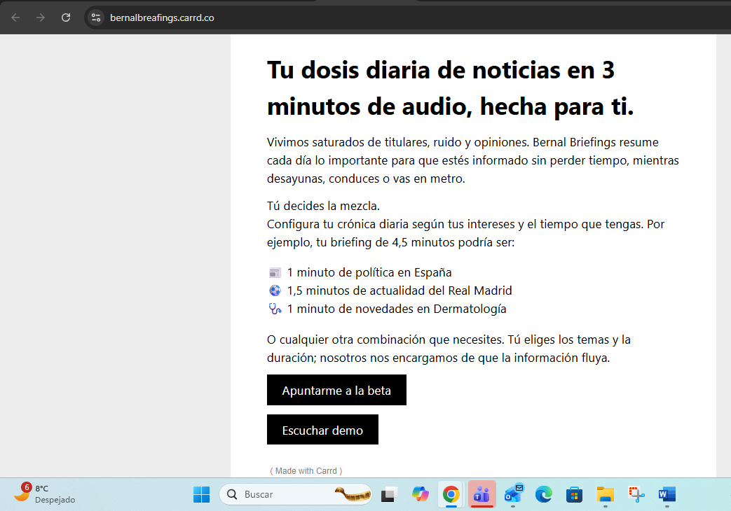 Screenshot 1 of Bernal Briefings