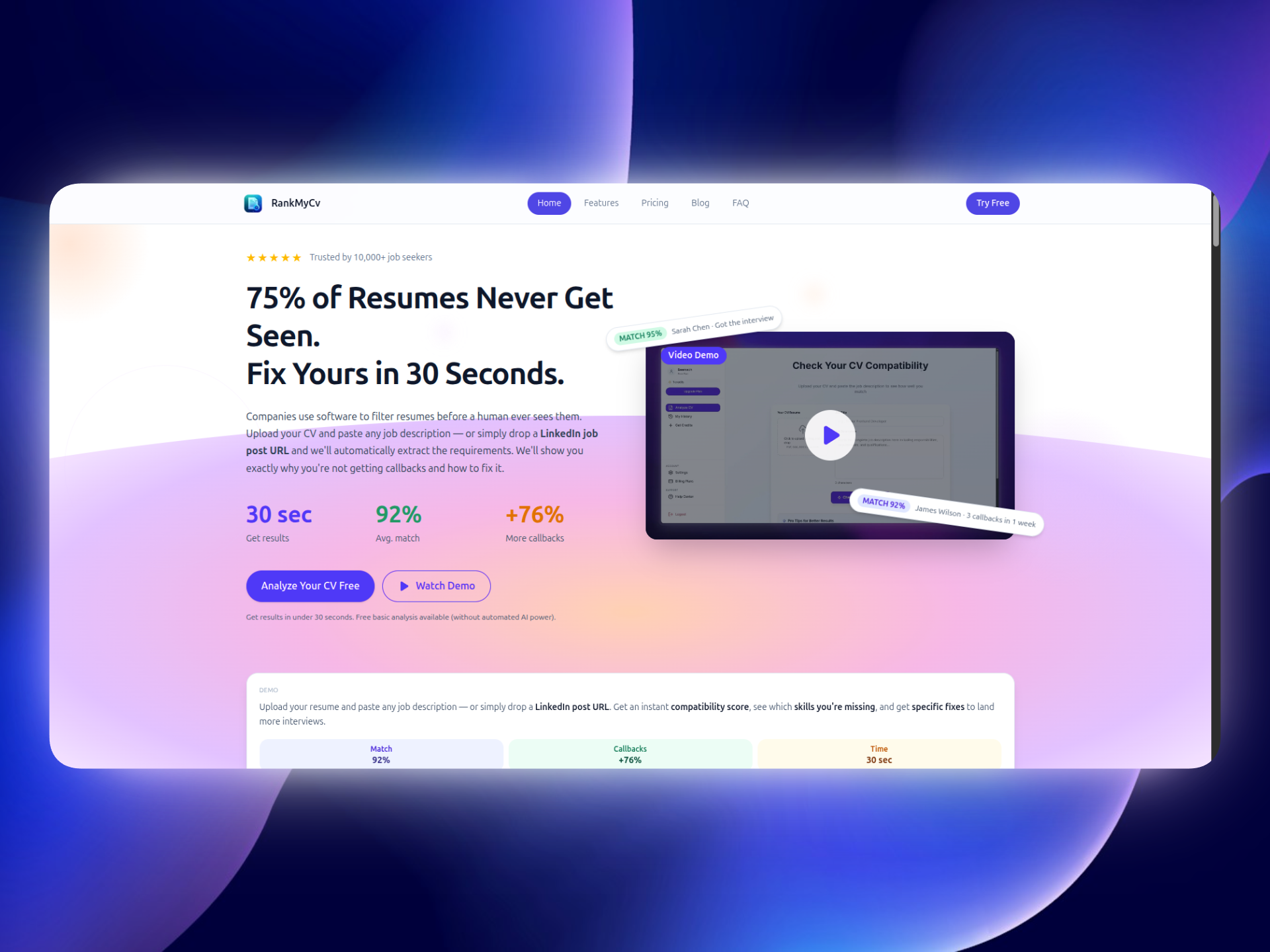 Screenshot 2 of RankMyCv