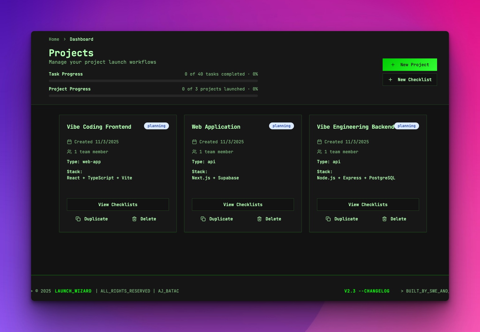 Screenshot 4 of Launch Checklist Manager