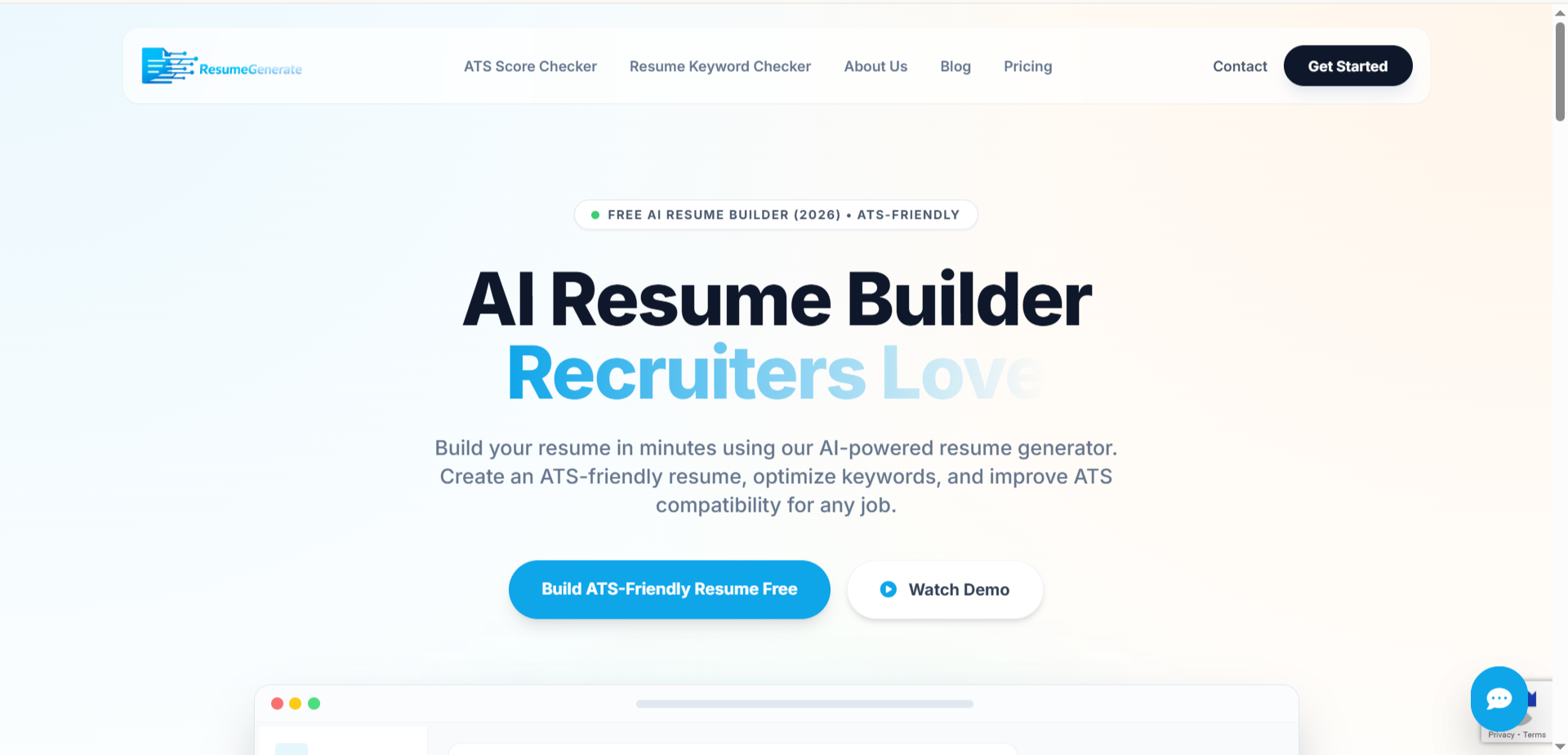 Screenshot 1 of ResumeGenerate