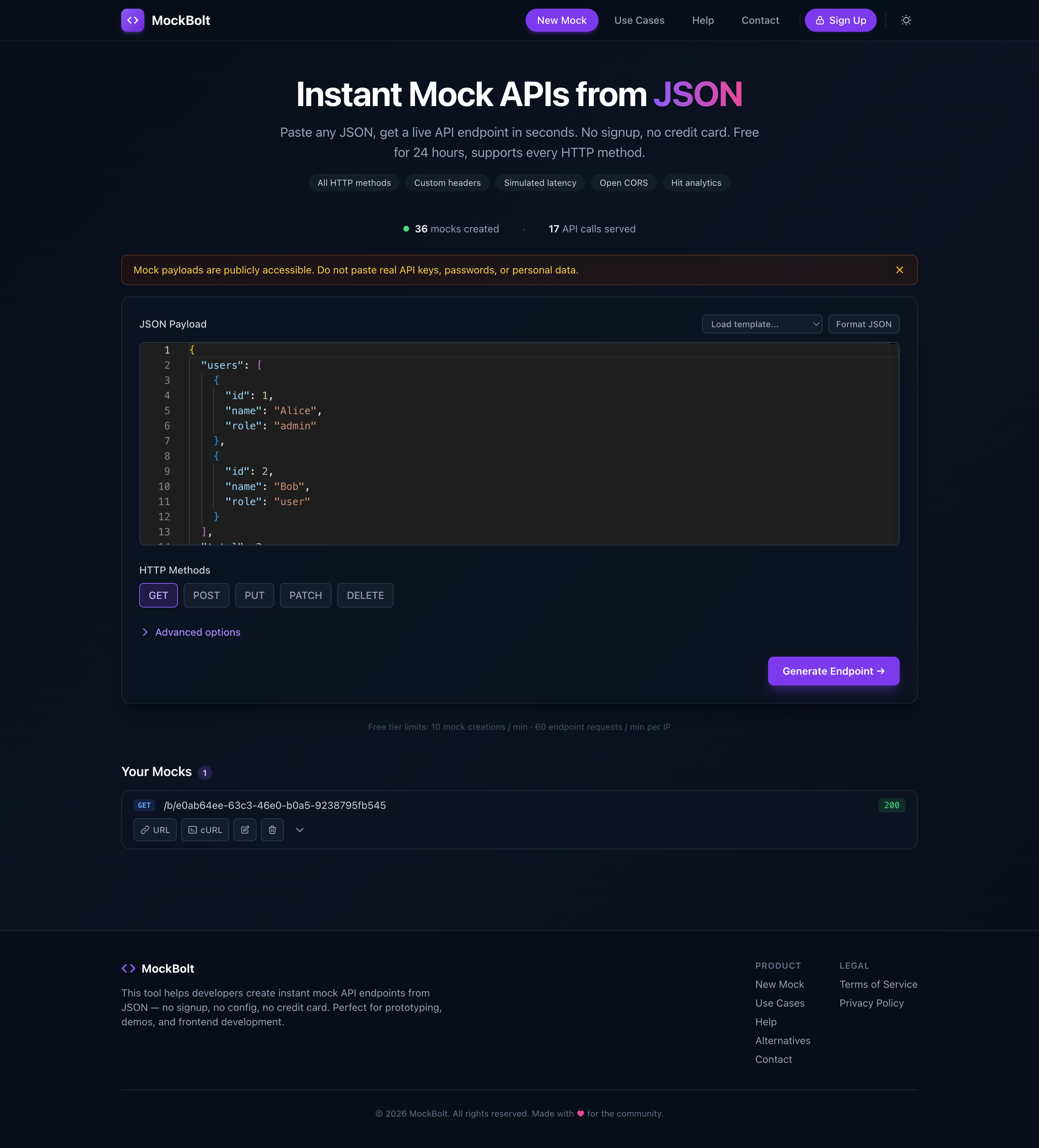Screenshot 2 of MockBolt