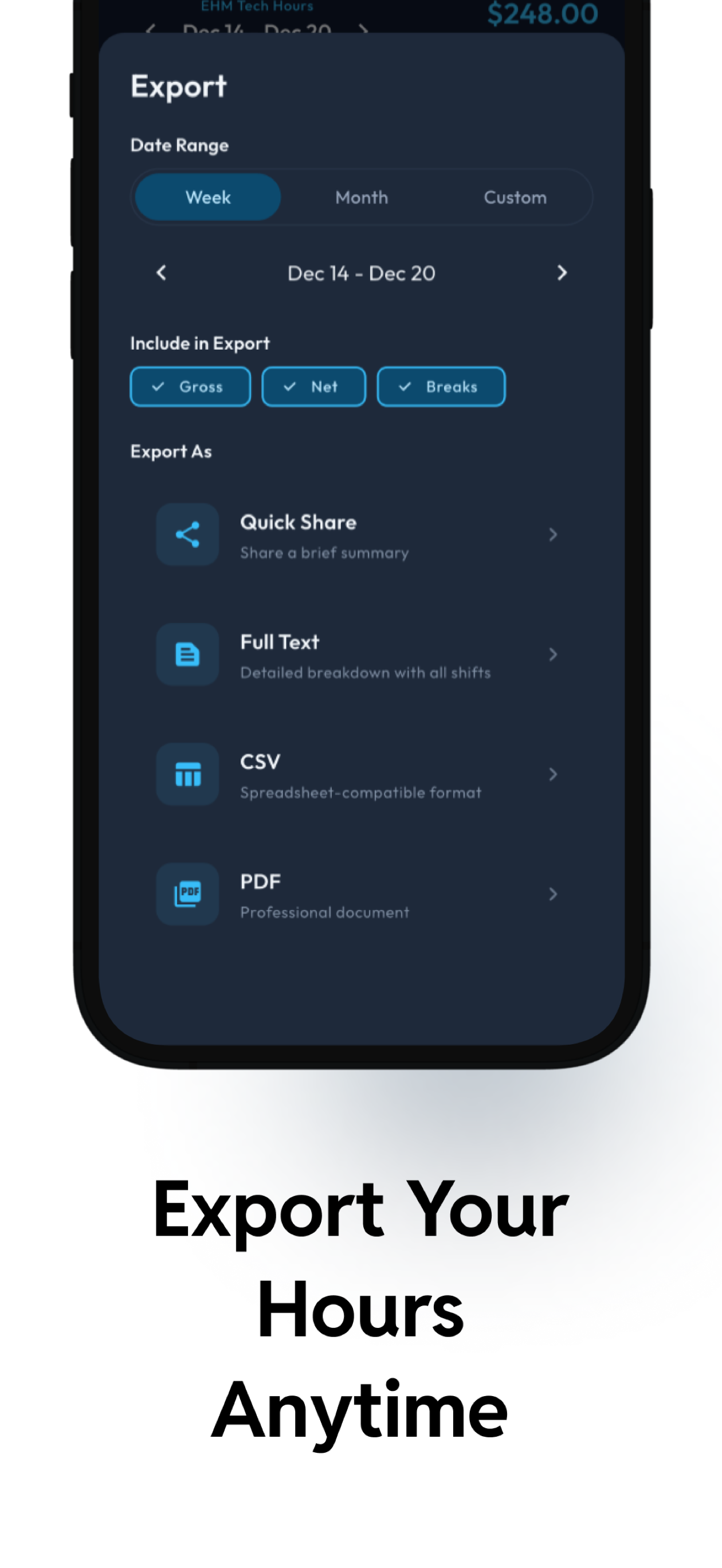 Screenshot 3 of Hours Tracker: Time Clock In