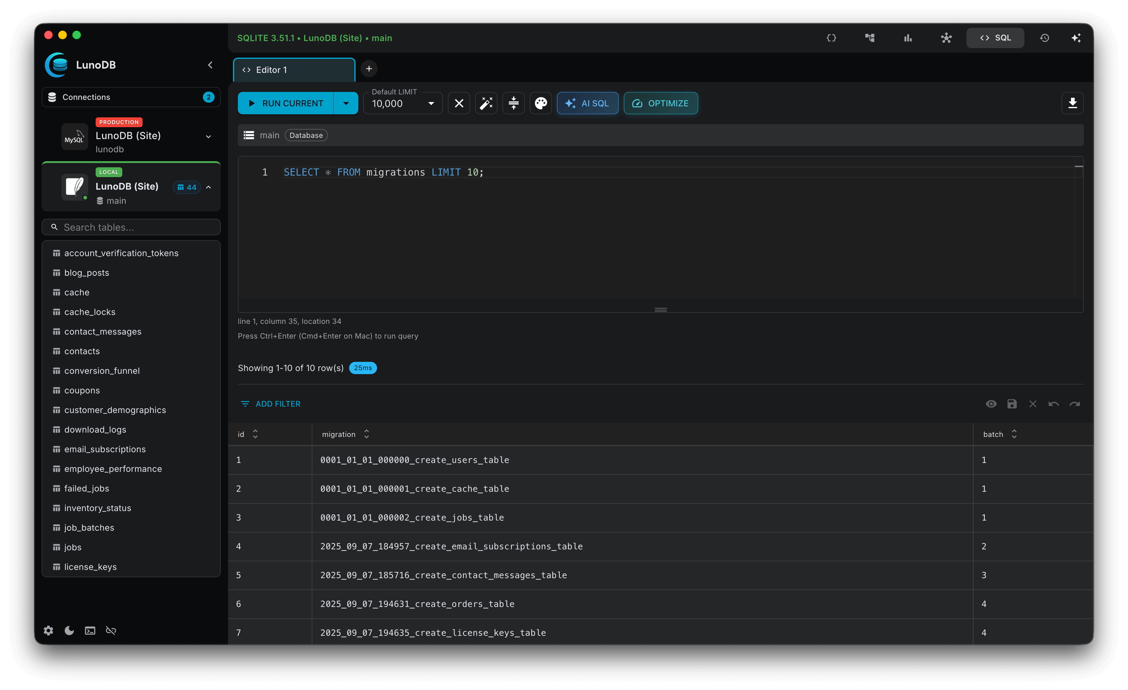 Screenshot 5 of LunoDB - Modern Database Software