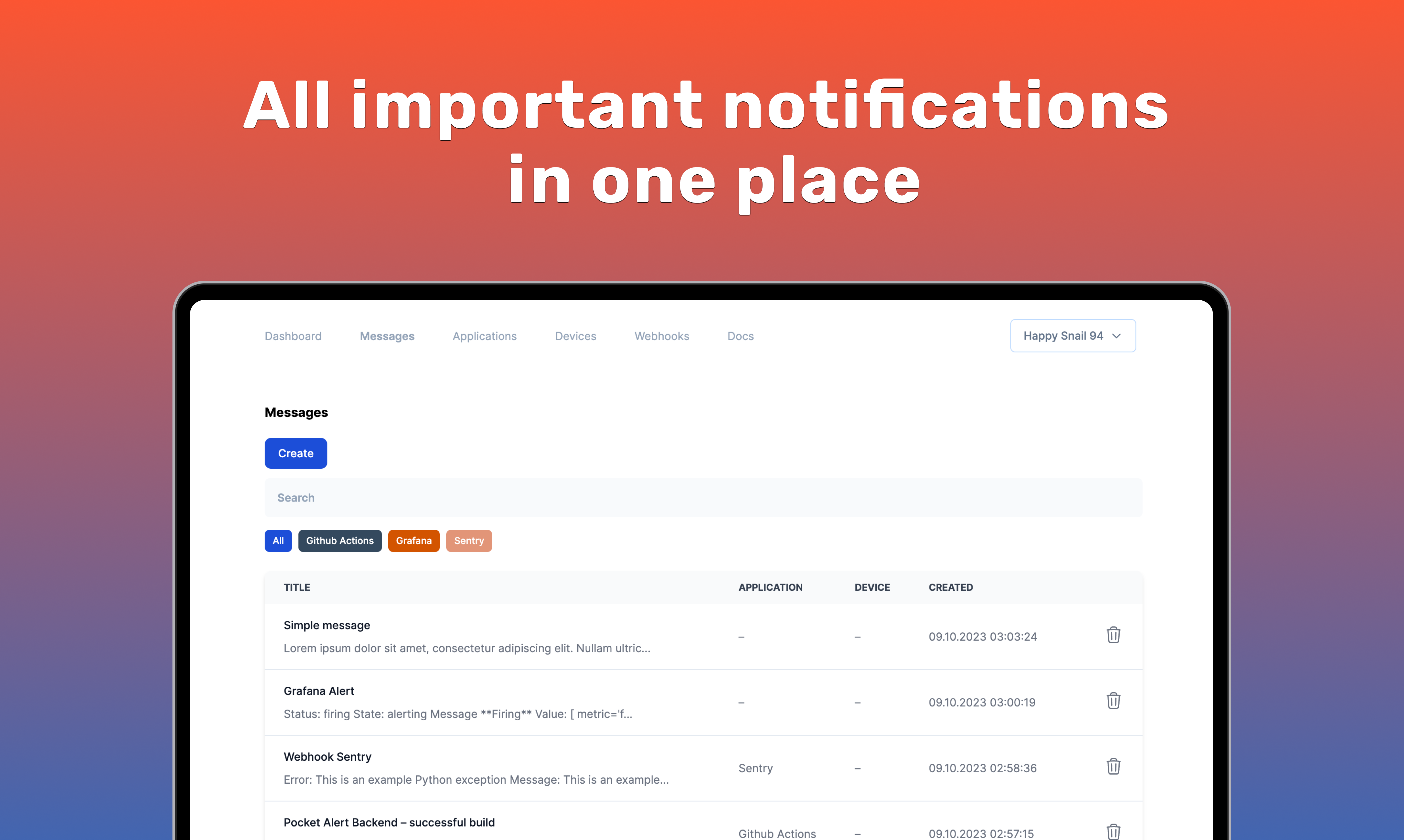 Screenshot 1 of Pocket Alert