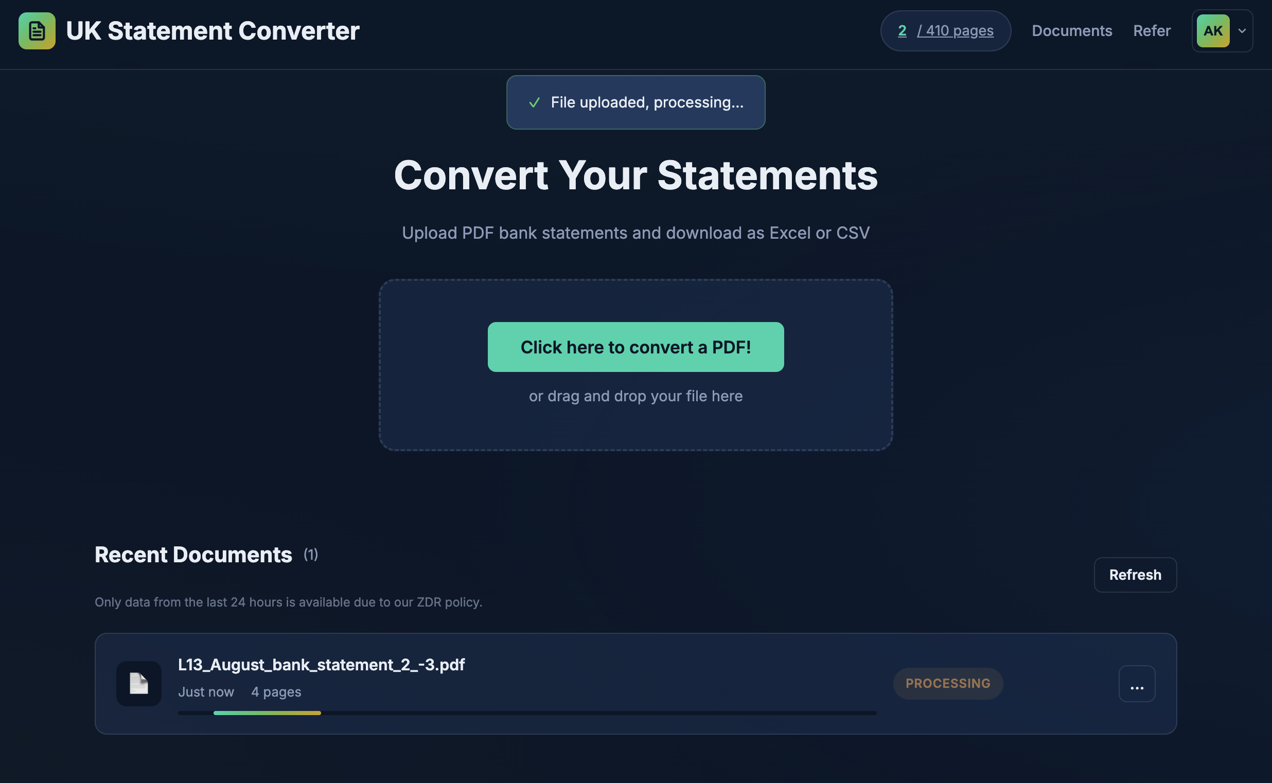 Screenshot 4 of UK Statement Converter