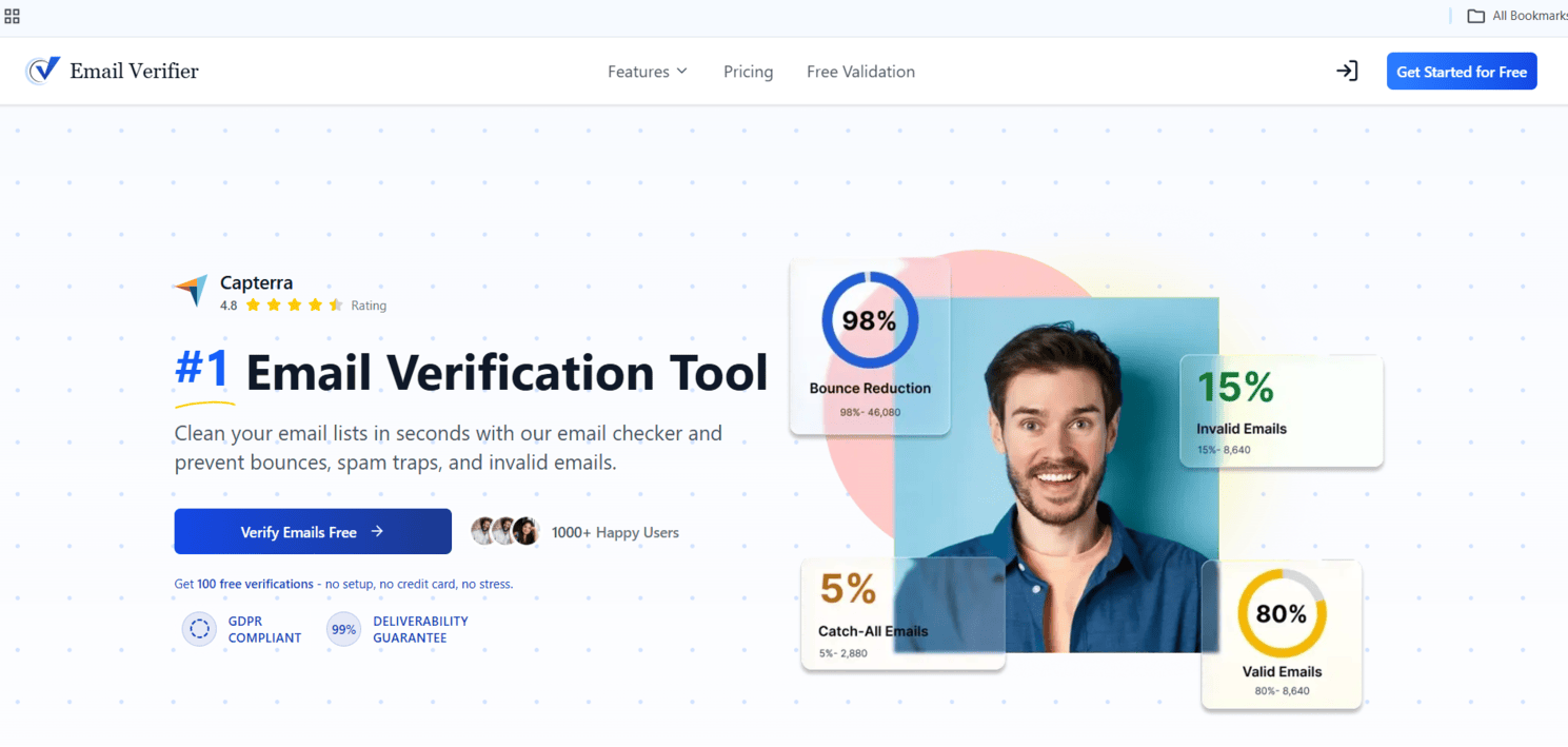 Screenshot 1 of Email Verifier.io