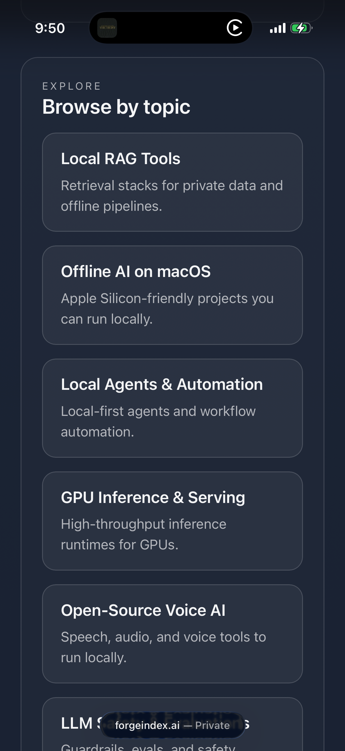 Screenshot 2 of ForgeIndex