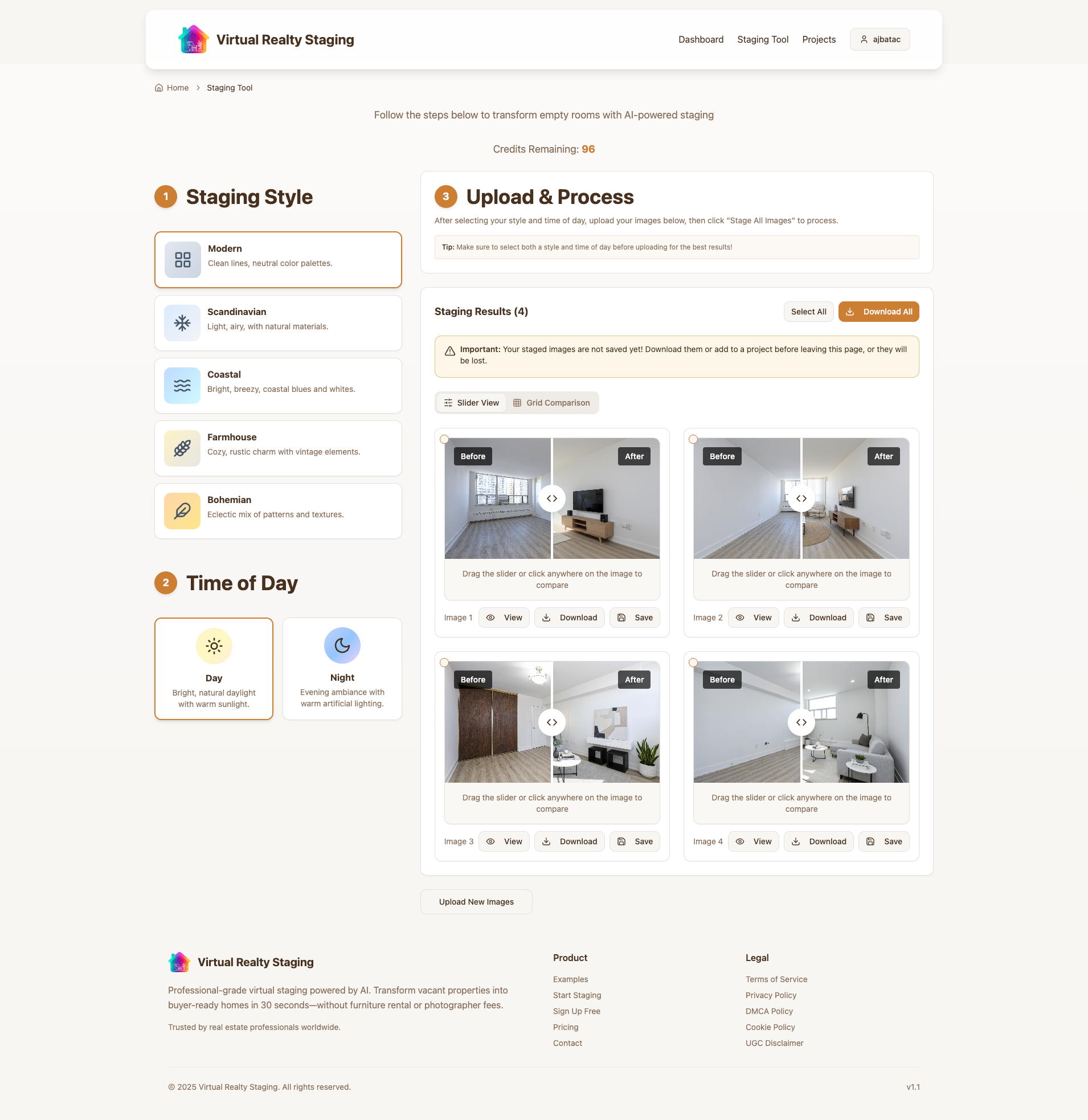 Screenshot 2 of Virtual Realty Staging, powered by AI