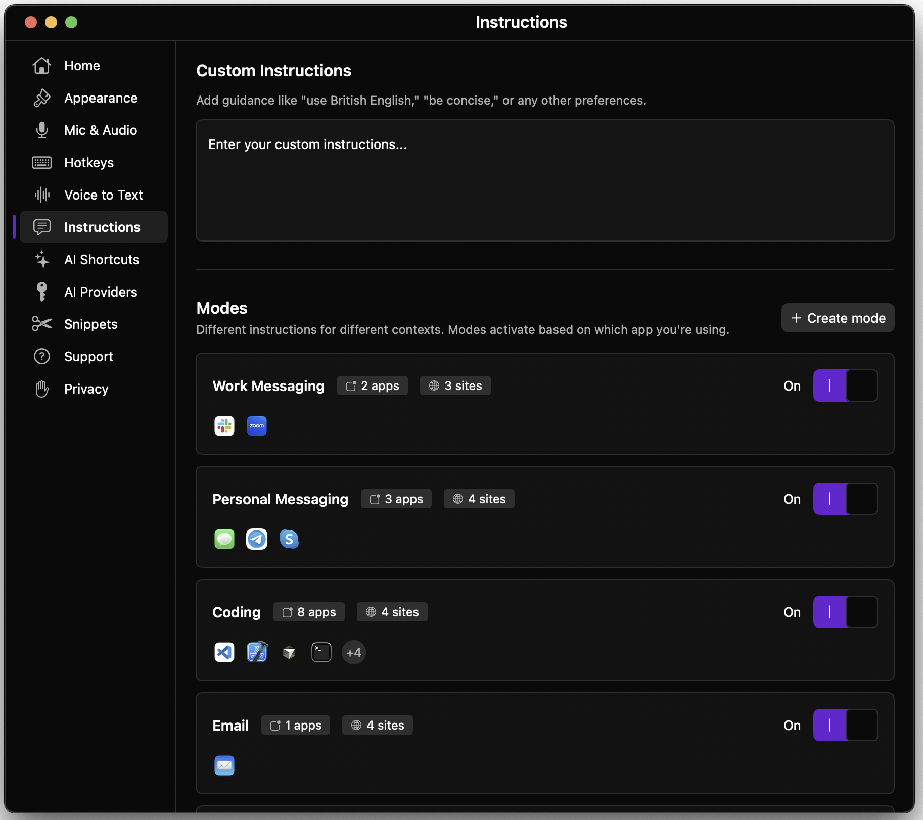 Screenshot 5 of Ottex AI — WisprFlow with BYOK