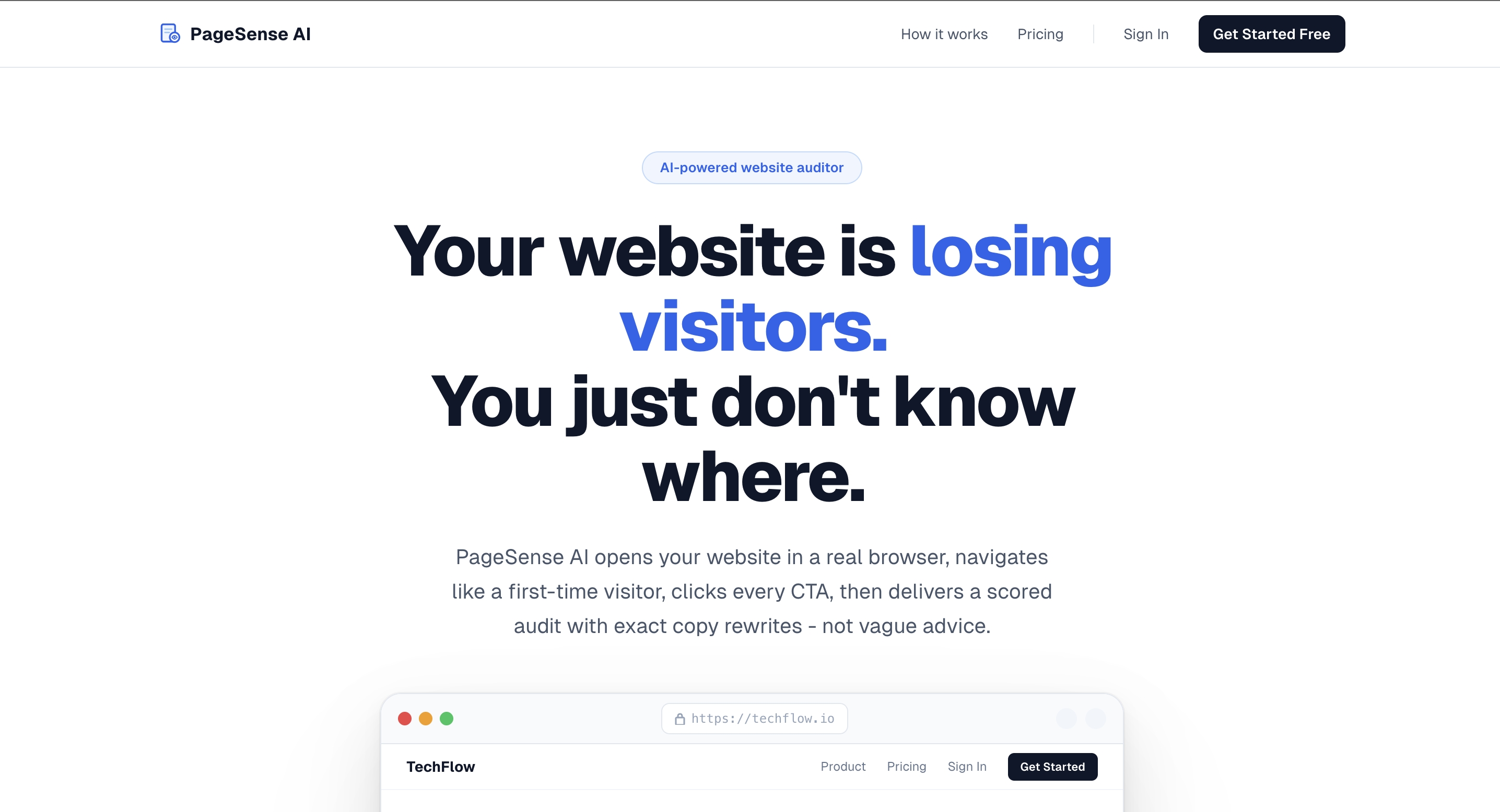 Screenshot 1 of PageSense AI