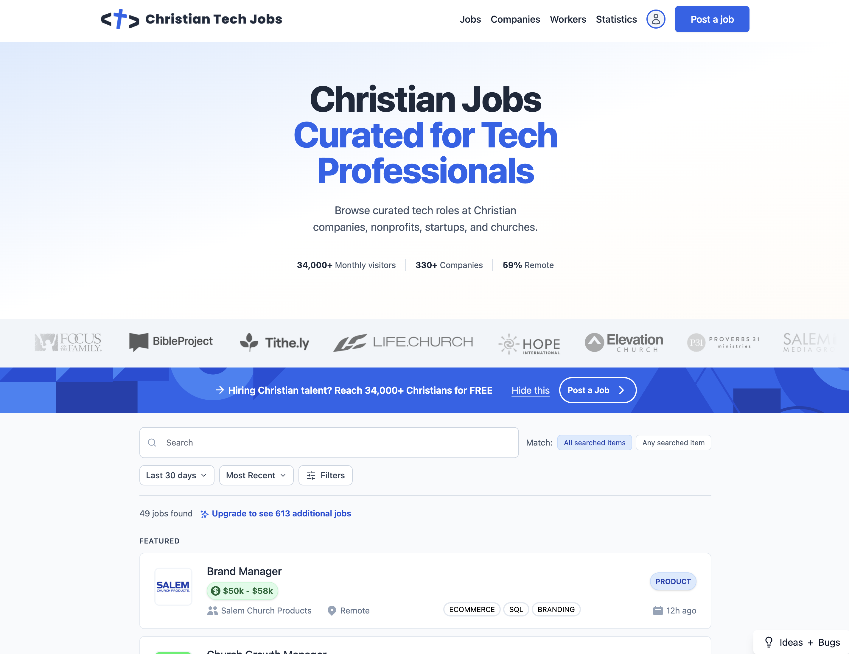 Screenshot 1 of Christian Tech Jobs