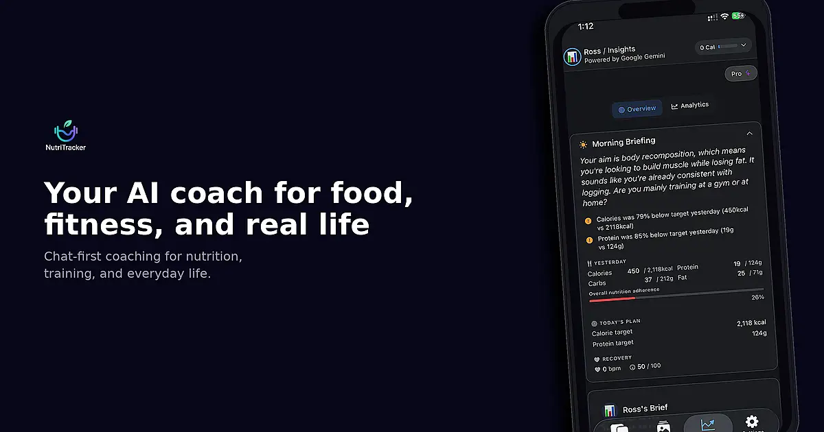 Screenshot 1 of NutriTracker AI Coach