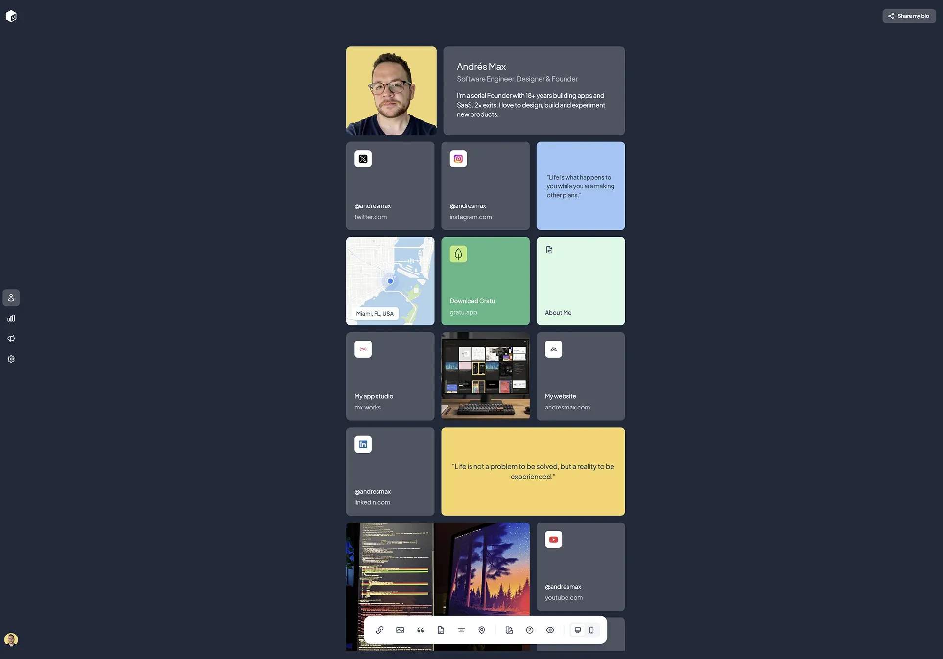 Screenshot 1 of tini.bio