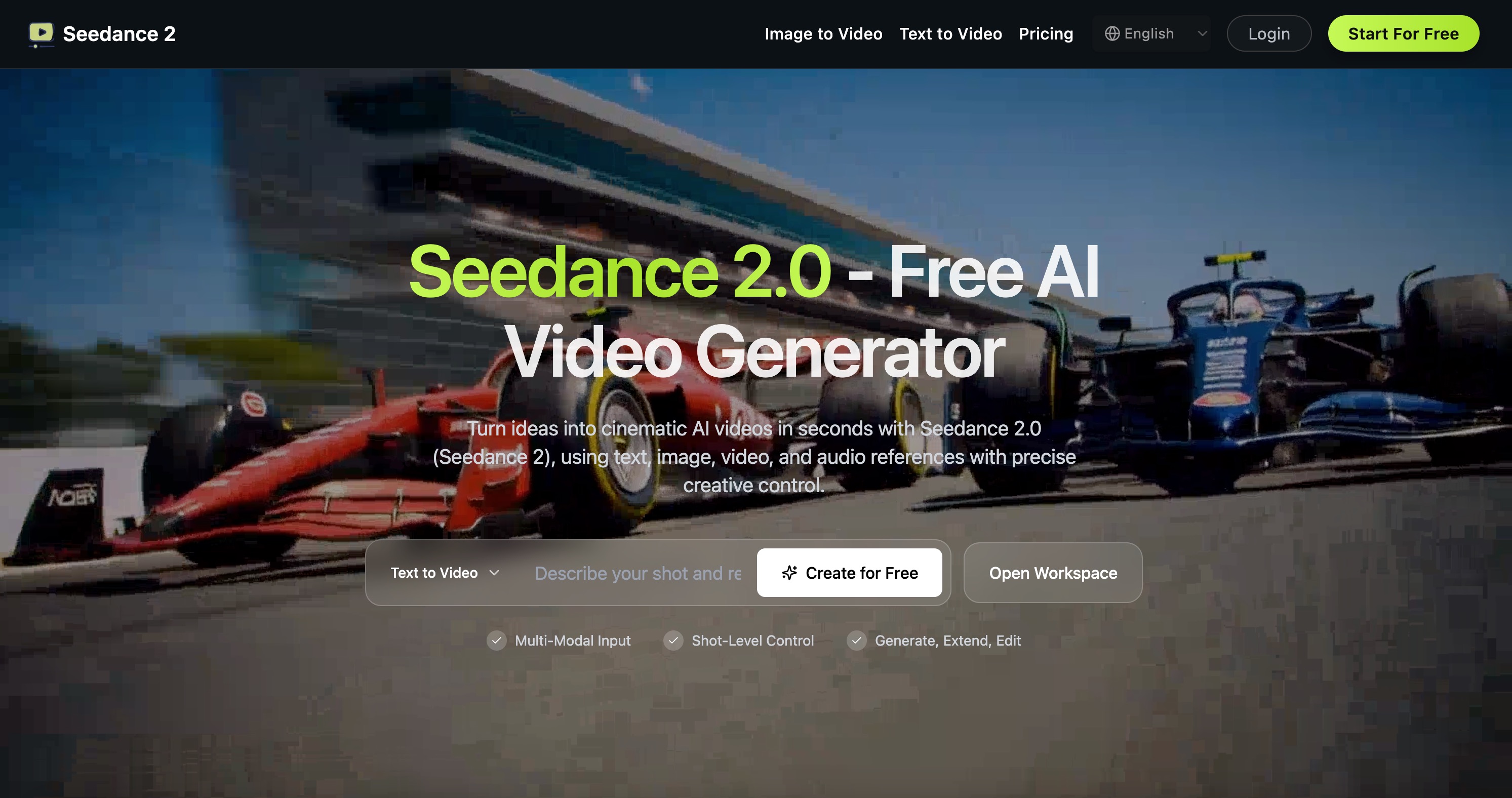 Screenshot 1 of Seedance 2.0 AI