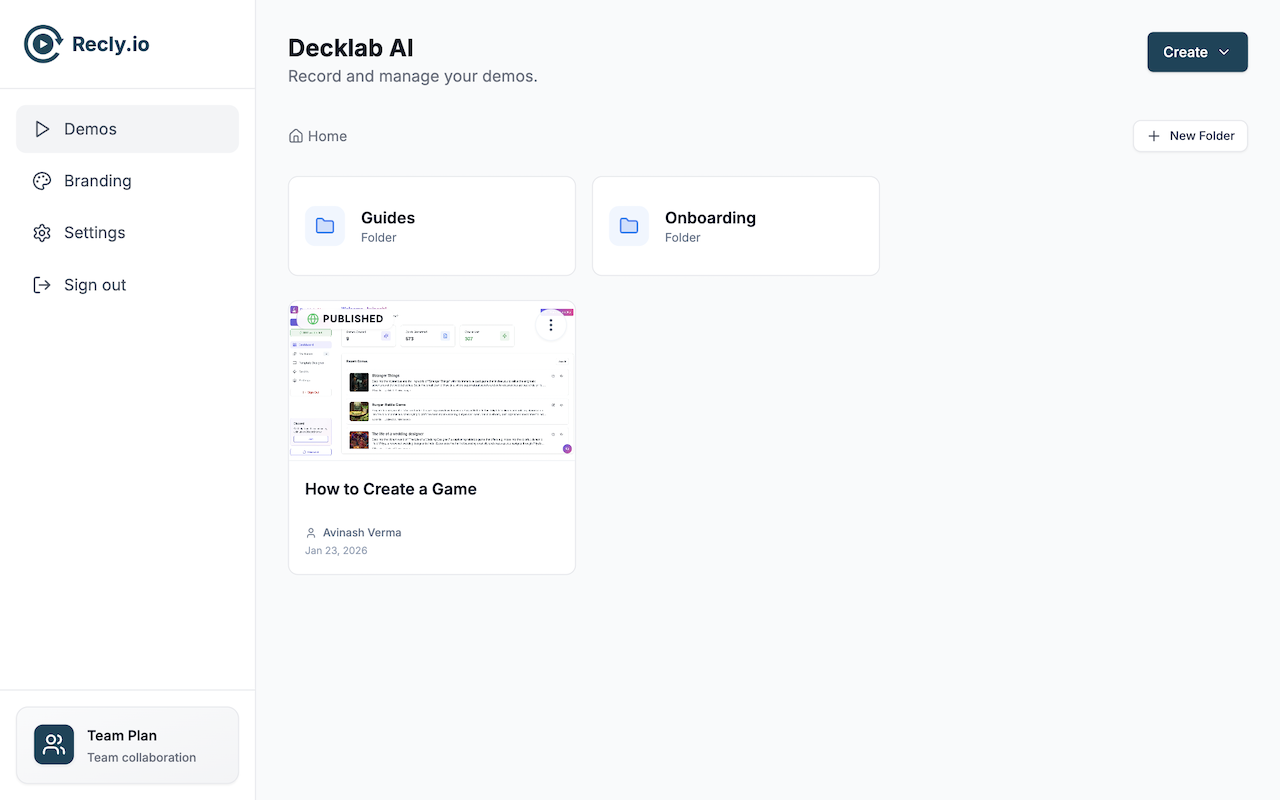 Screenshot 2 of Recly.io