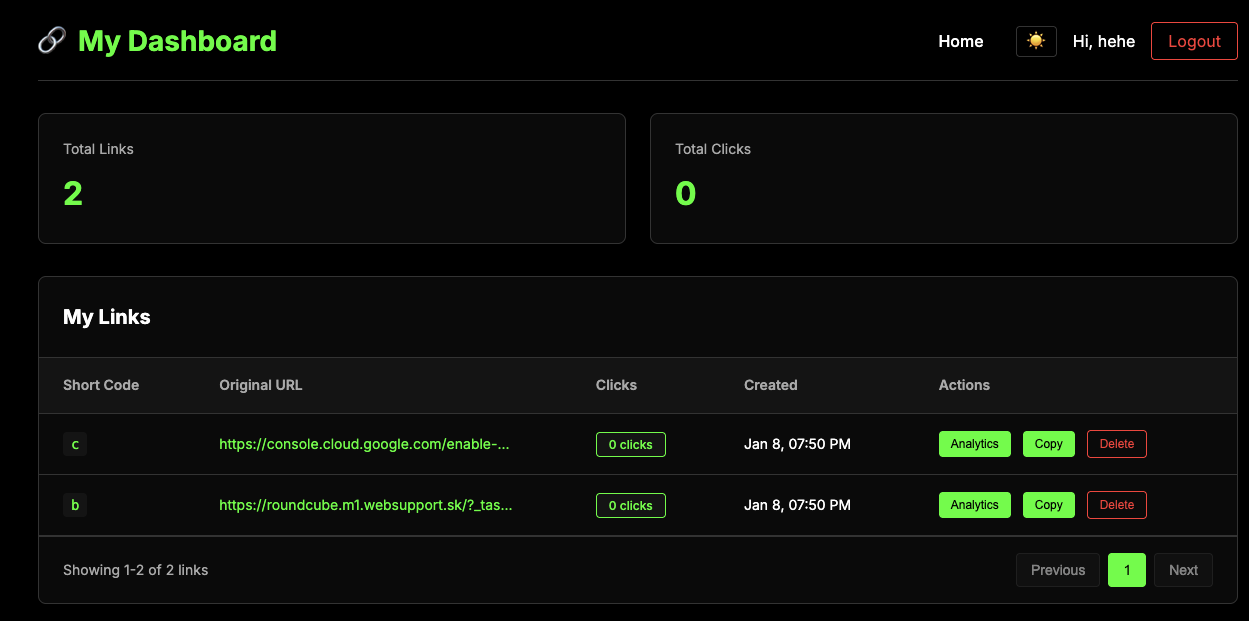 Screenshot 2 of minimalink