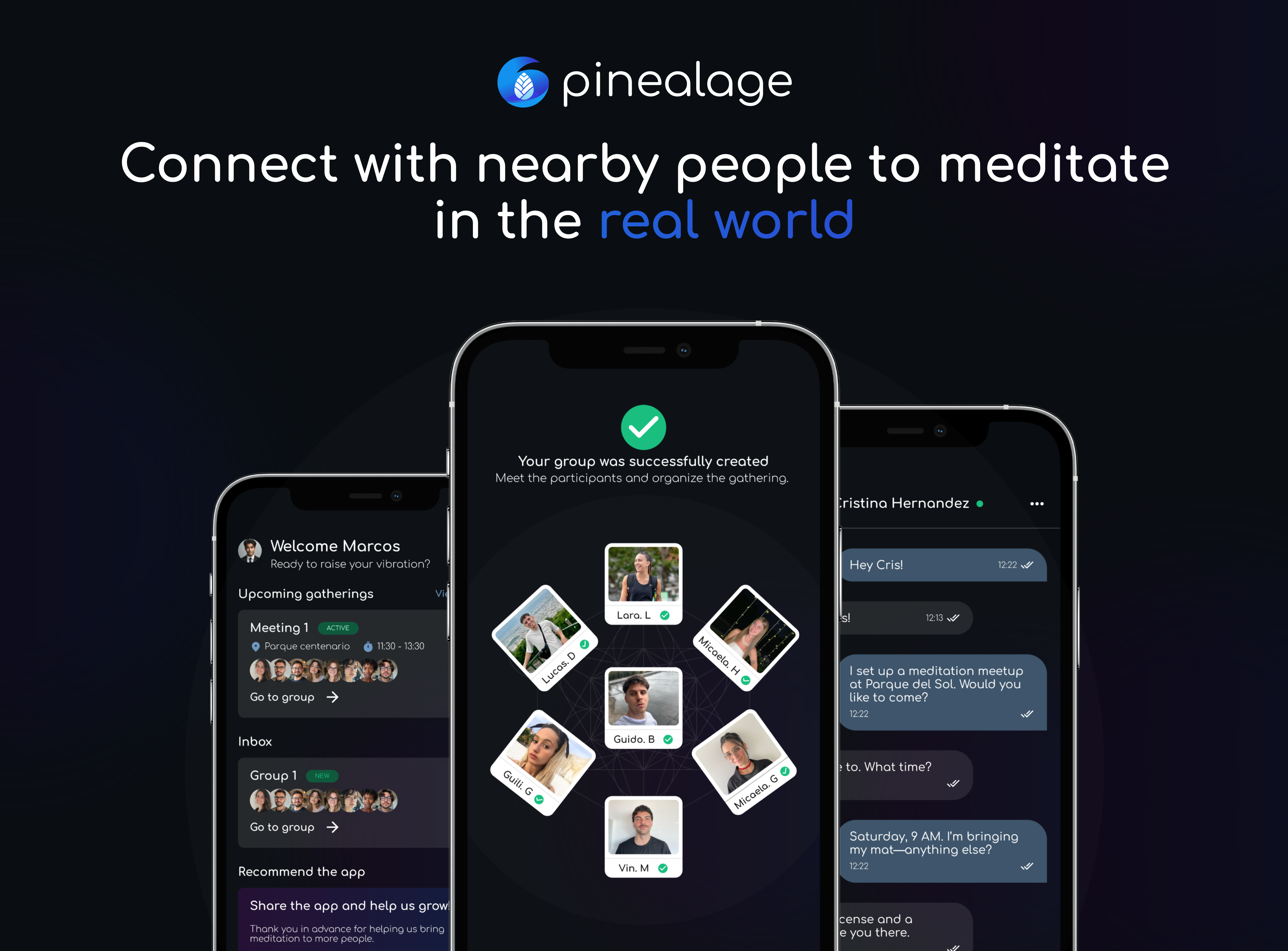 Screenshot 2 of Pinealage - Group Meditation App
