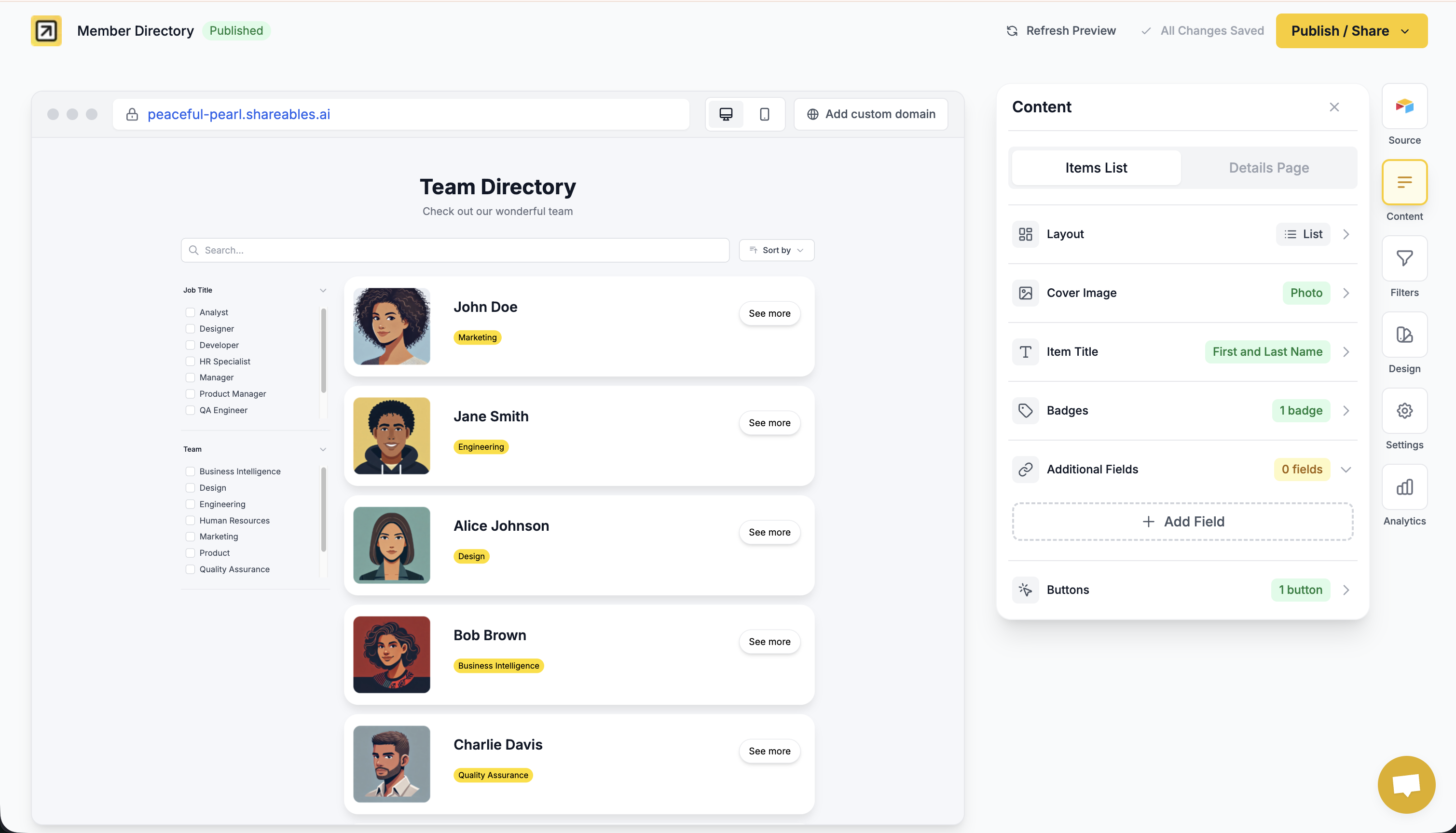 Screenshot 1 of Shareables