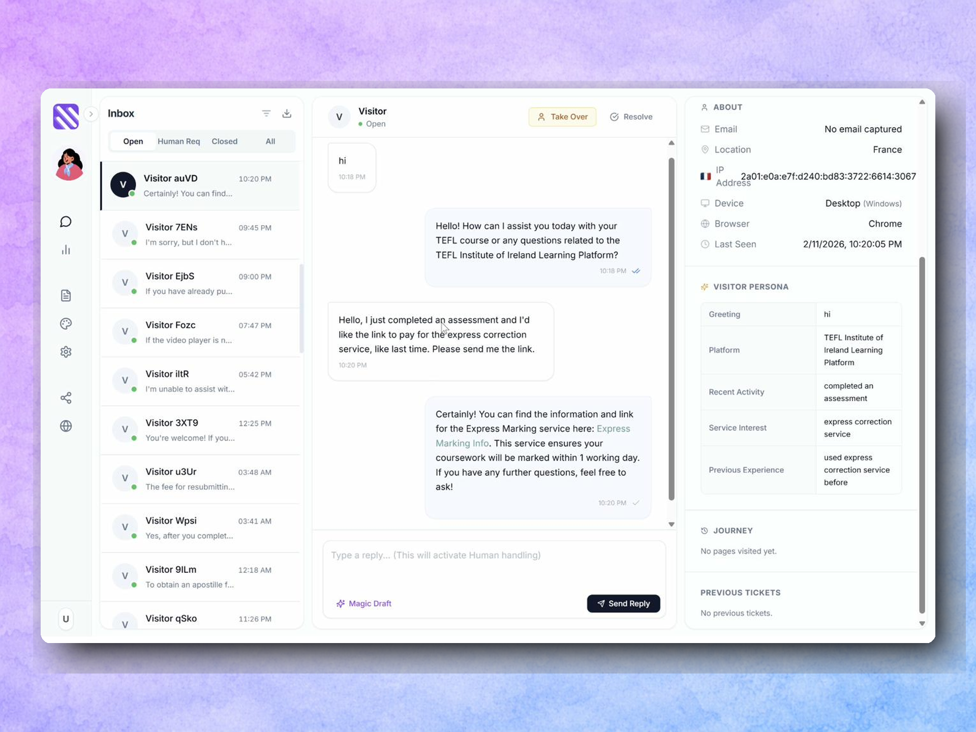 Screenshot 6 of SmushChat AI Chatbot Agent Builder