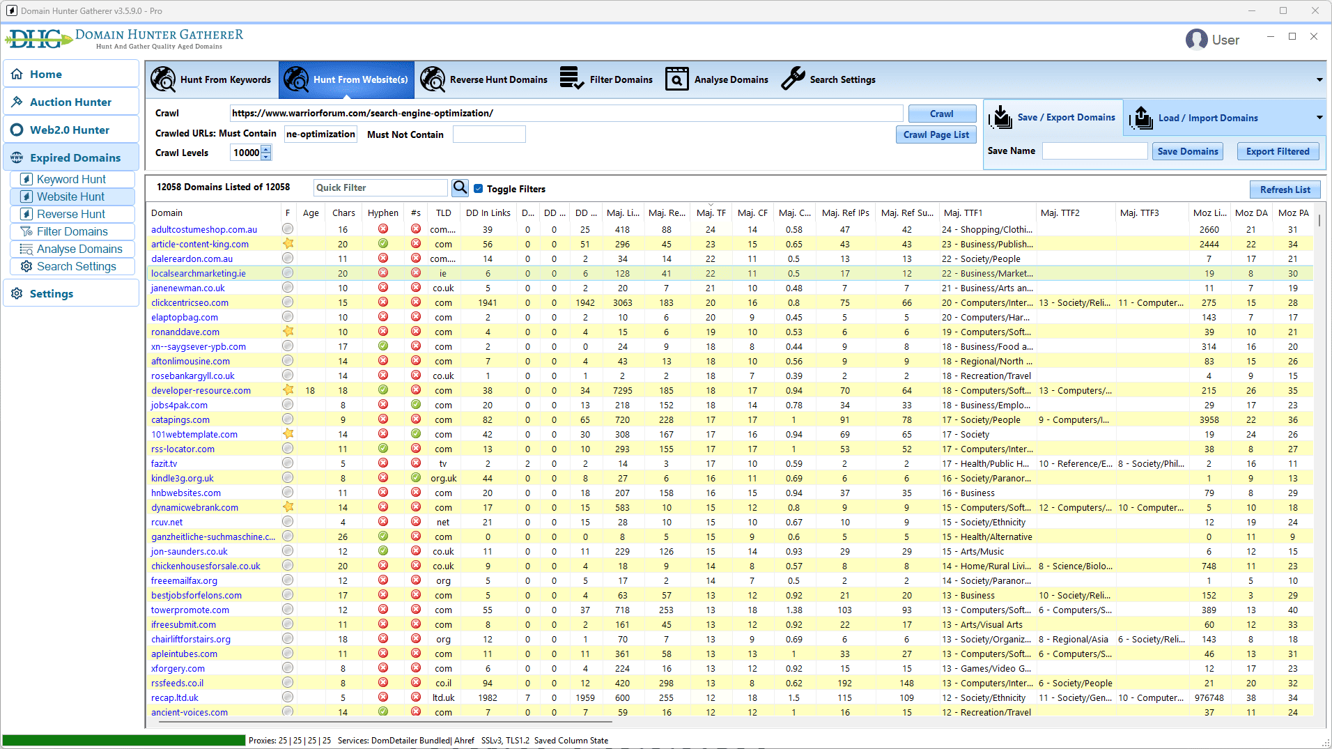 Screenshot 1 of Domain Hunter Gatherer