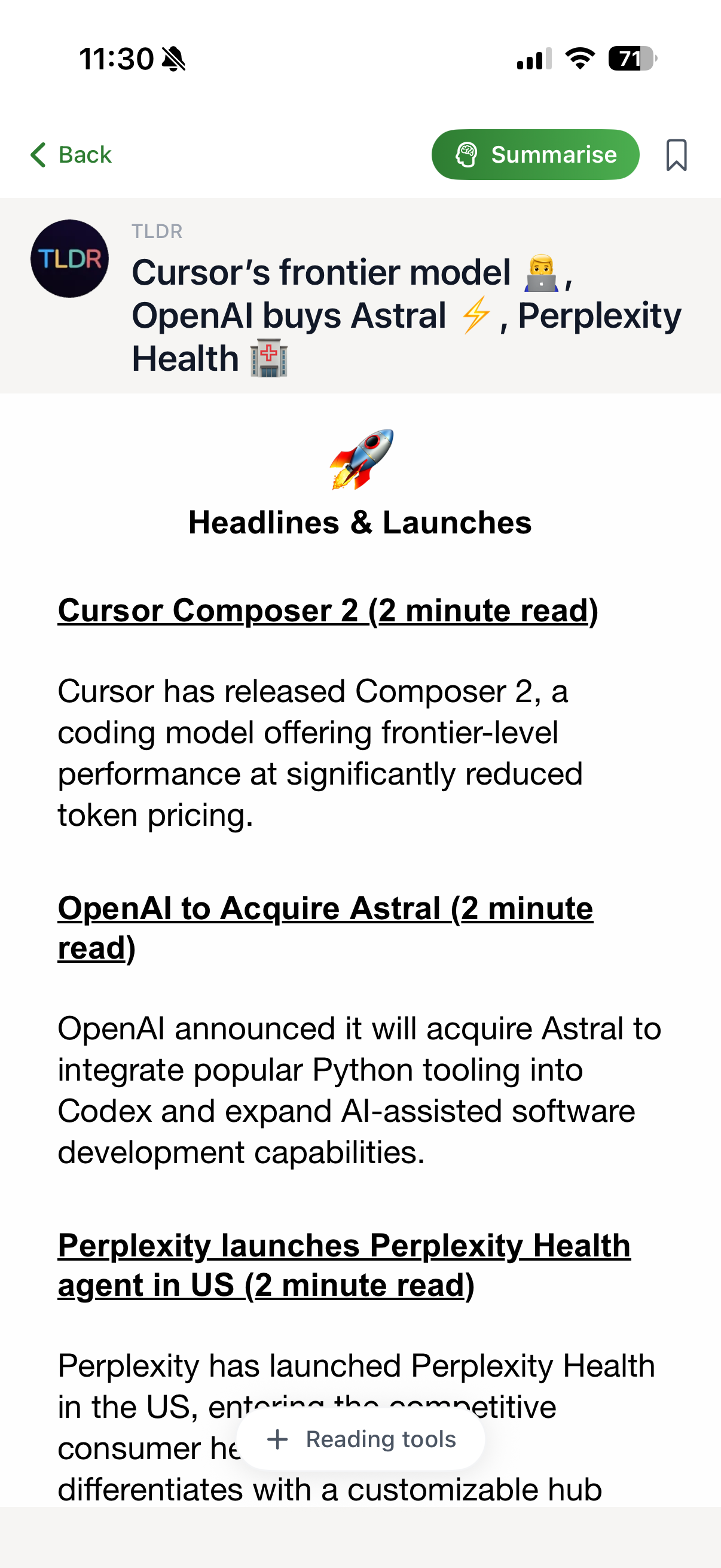 Screenshot 2 of Bilig - Newsletter Reader